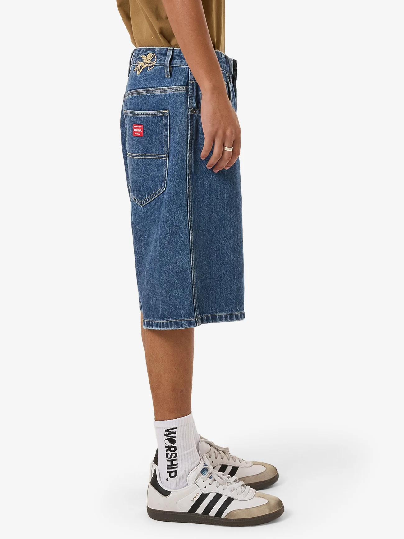 Big Dawg Jean Short - Worn Blue Rinse - Image 4