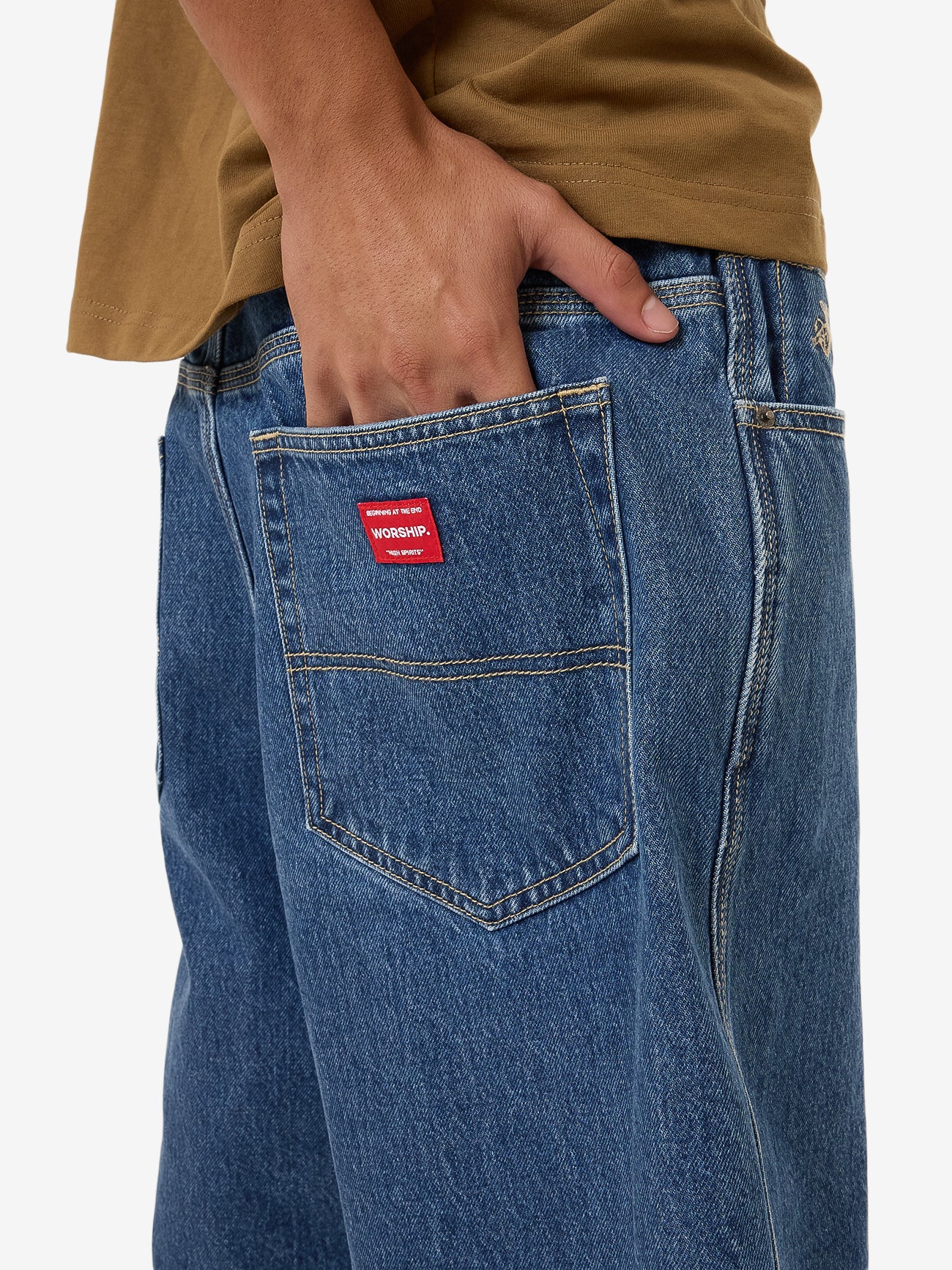 Big Dawg Jean Short - Worn Blue Rinse - Image 7
