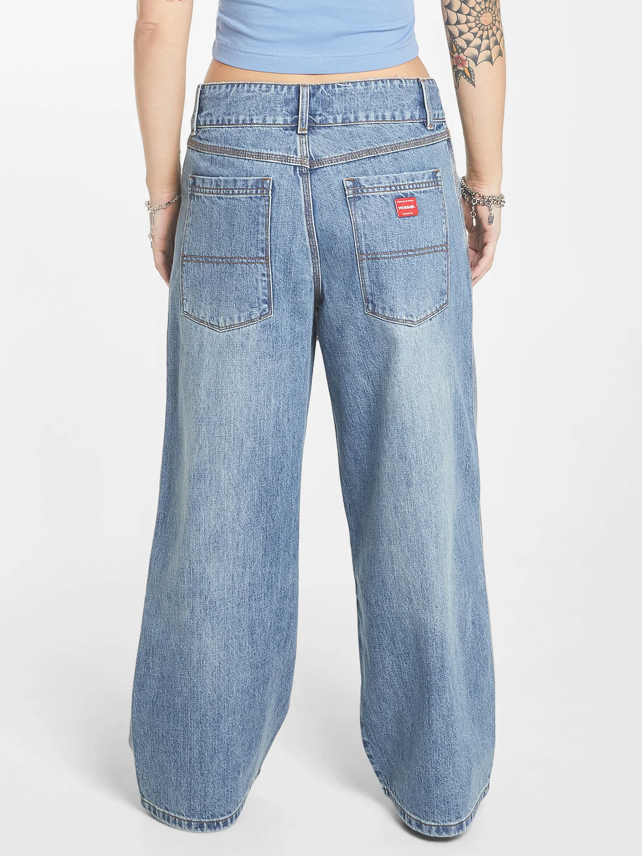 Big Kitty Denim Jean - Dirty Raged Blue - Image 2