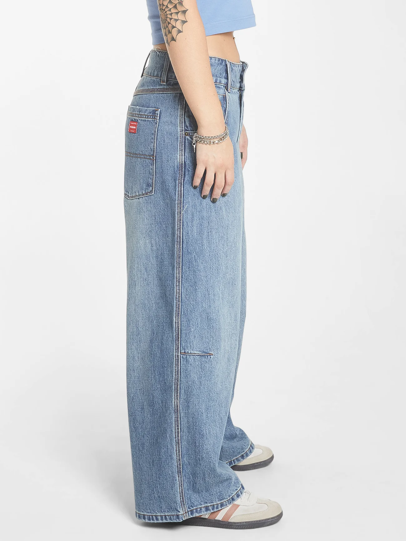Big Kitty Denim Jean - Dirty Raged Blue - Image 5