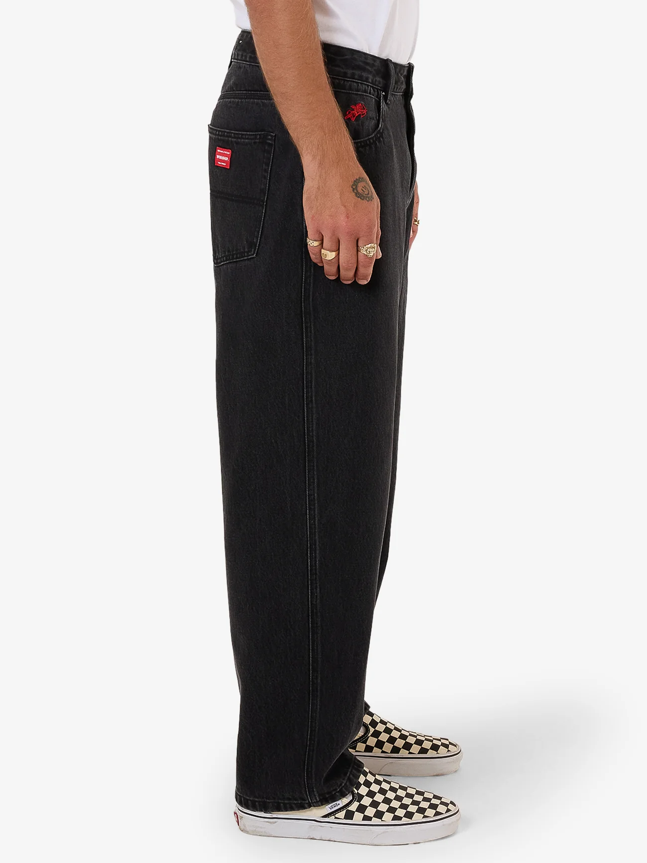 Big Lounger Jean - Washed Black - Image 8