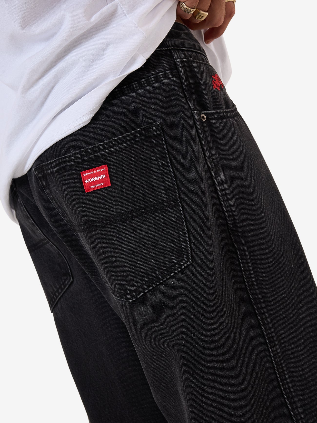 Big Lounger Jean - Washed Black - Image 9