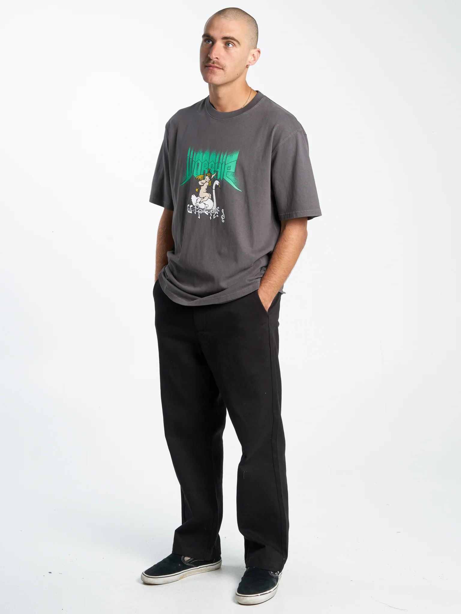 Black Swan Tee - Worn Black - Image 3