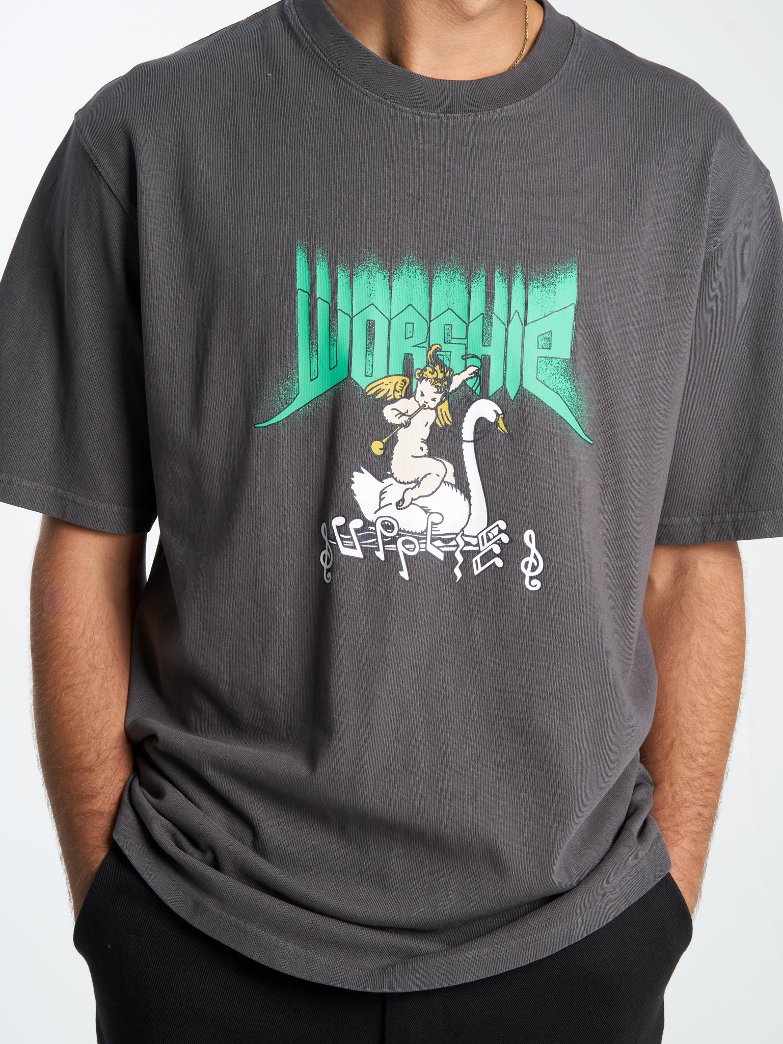 Black Swan Tee - Worn Black - Image 4