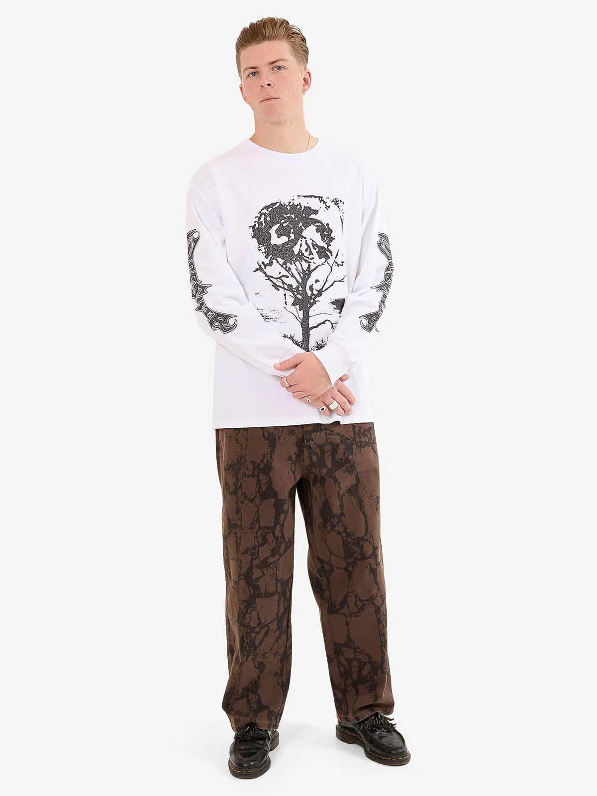 Blackwood Long Sleeve Tee - White - Image 4