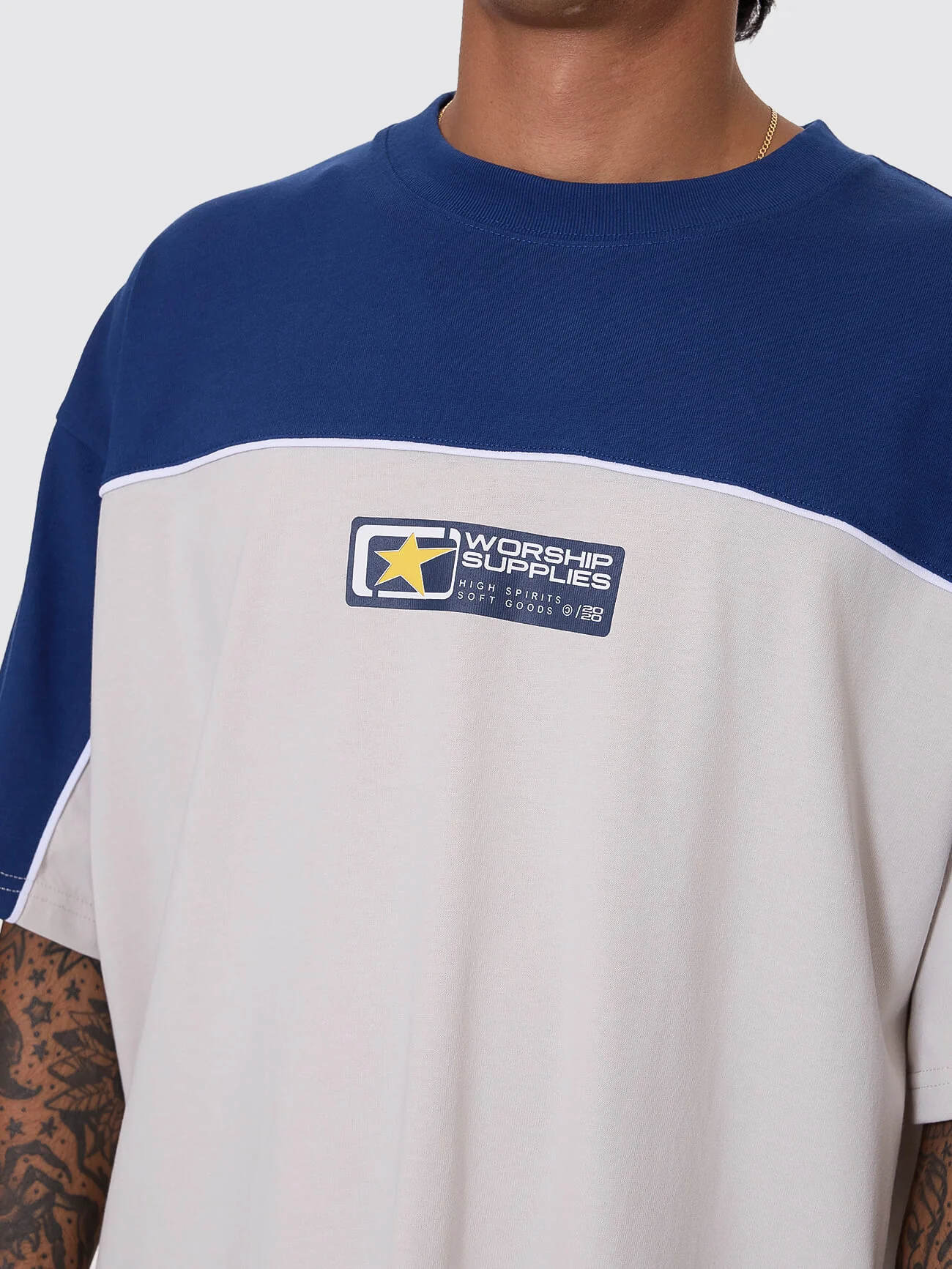 Blender Oversize Panel Tee - Blue Depths - Image 2