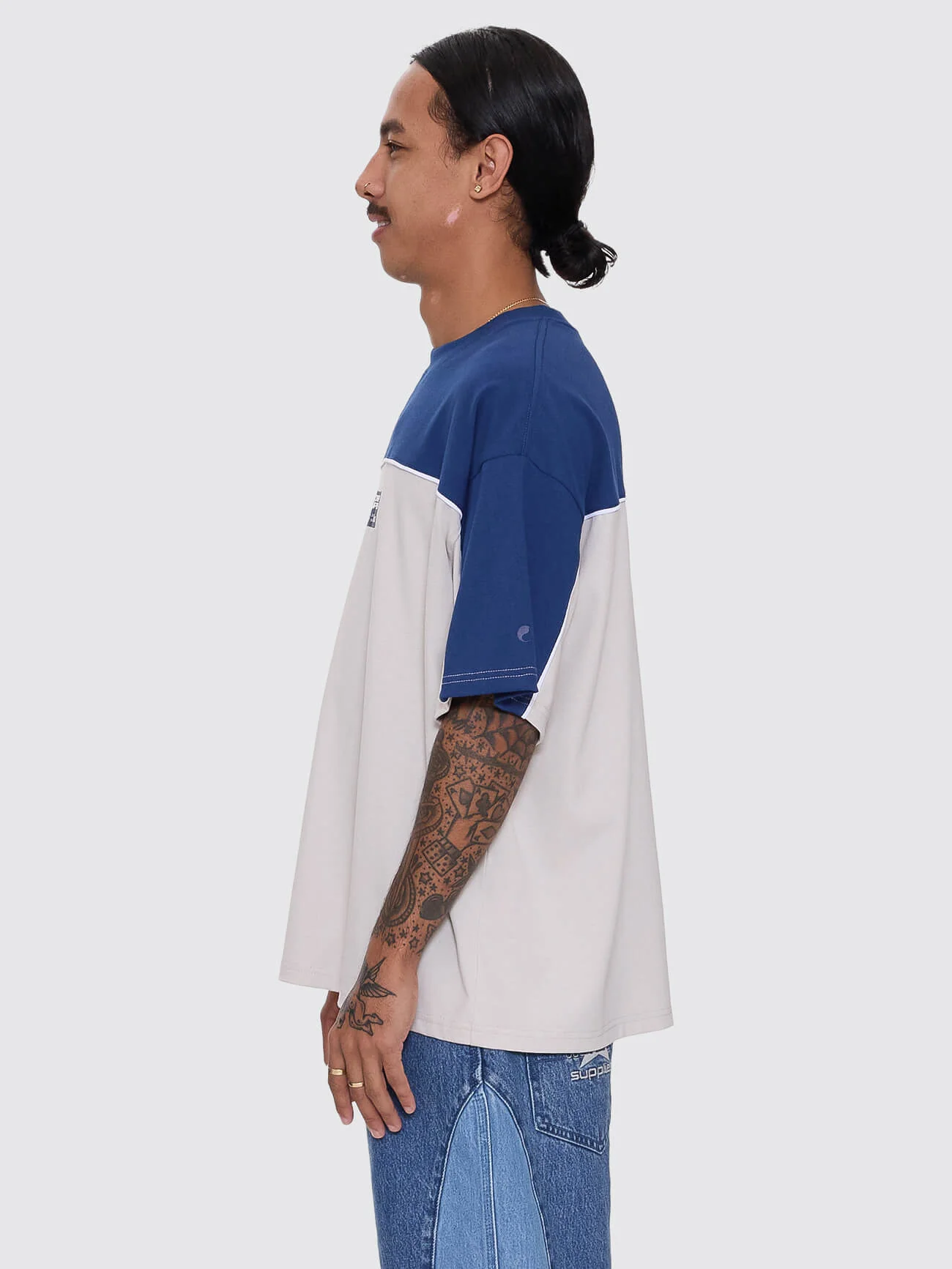 Blender Oversize Panel Tee - Blue Depths - Image 4