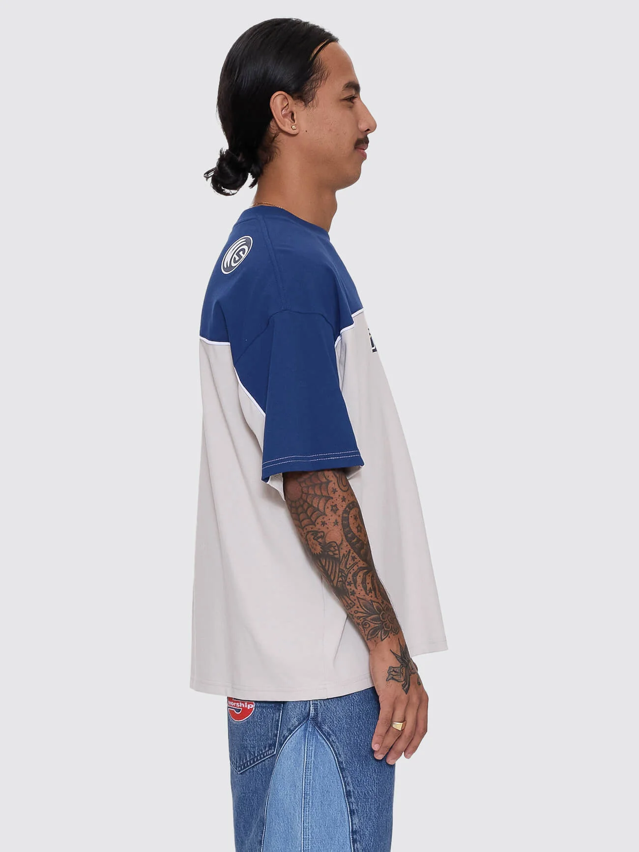Blender Oversize Panel Tee - Blue Depths - Image 7