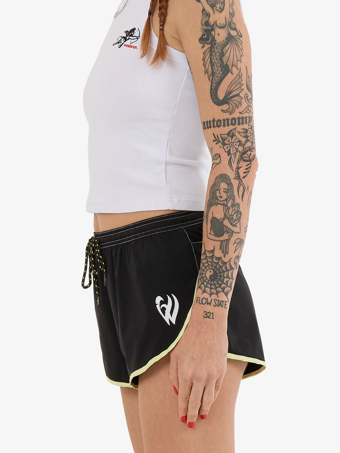 Boardriderr Micro Boardshort - Black - Lime - Image 3