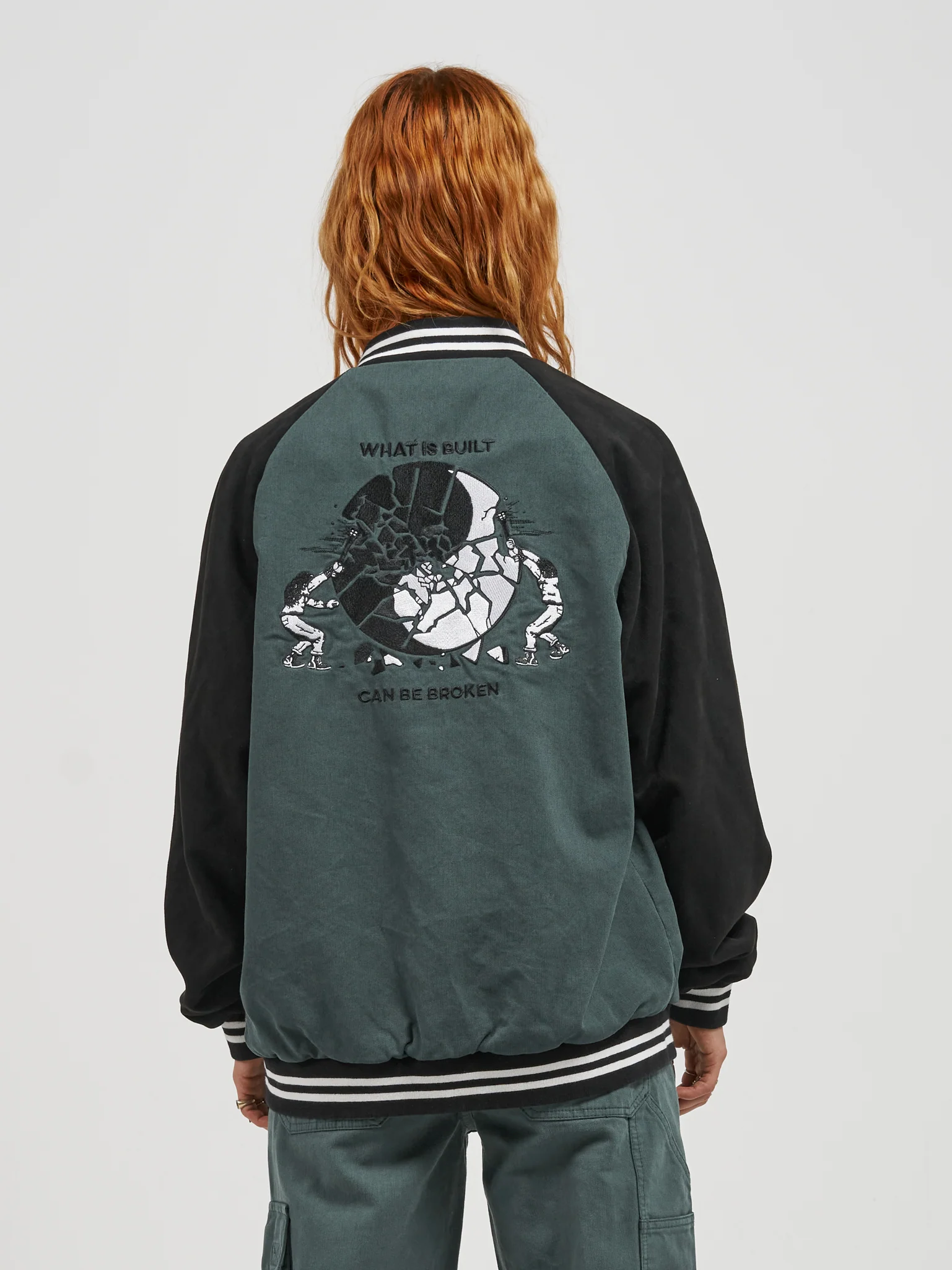 Breakdown Varsity Jacket - Dark Teal - Image 2