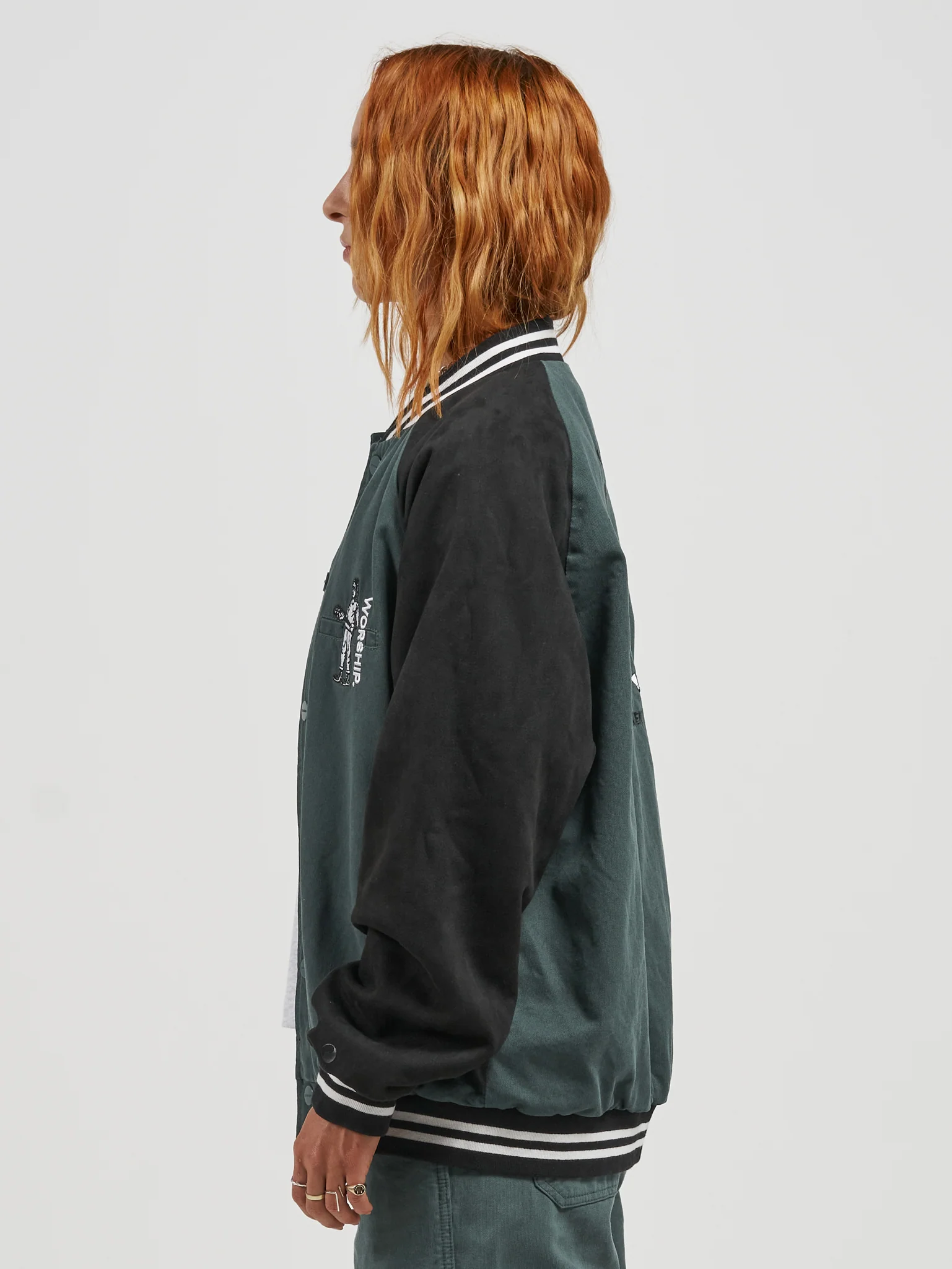 Breakdown Varsity Jacket - Dark Teal - Image 4