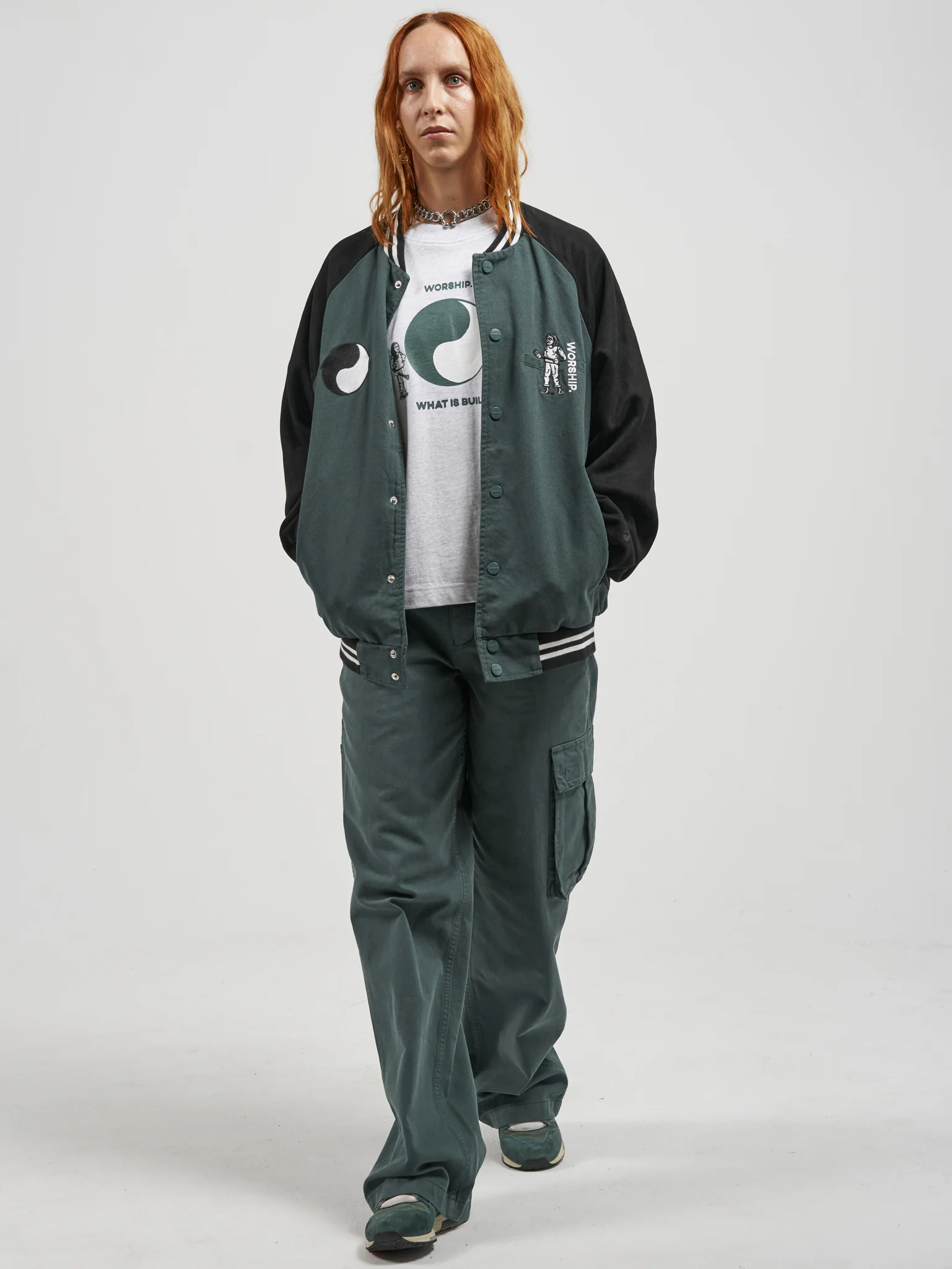 Breakdown Varsity Jacket - Dark Teal - Image 7