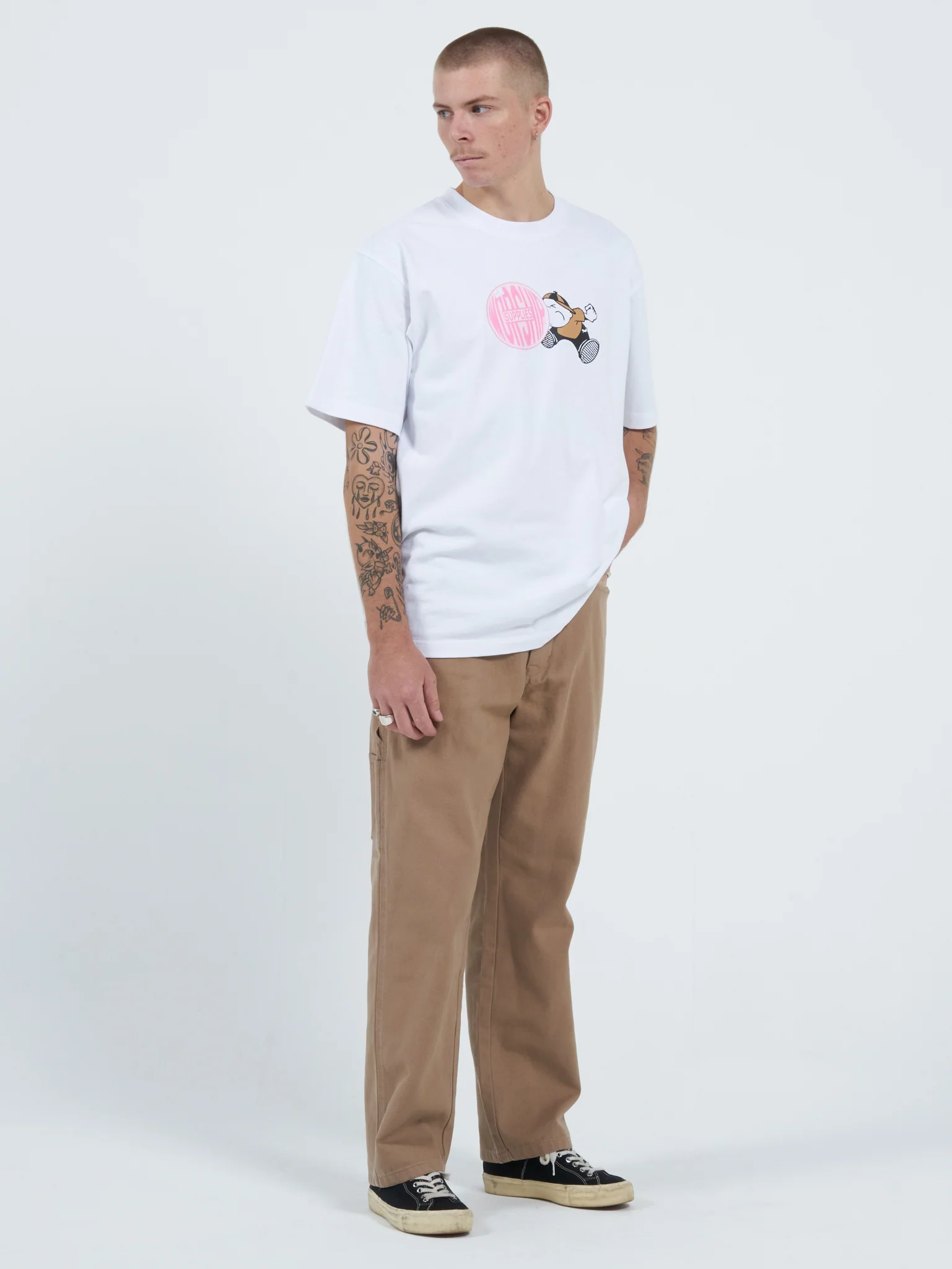 Bubble Trouble Tee - White - Image 5