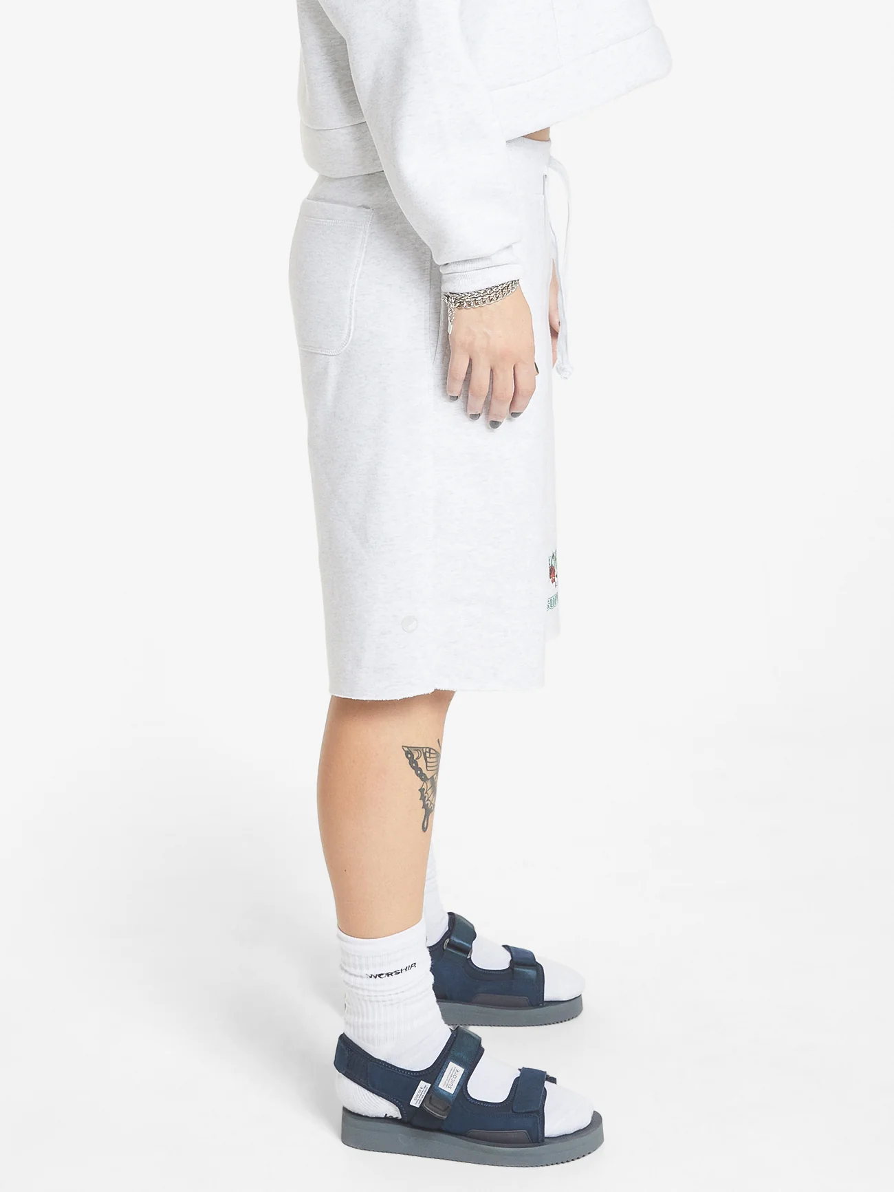 Burn It All Fleece Short - Snow Marle - Image 3