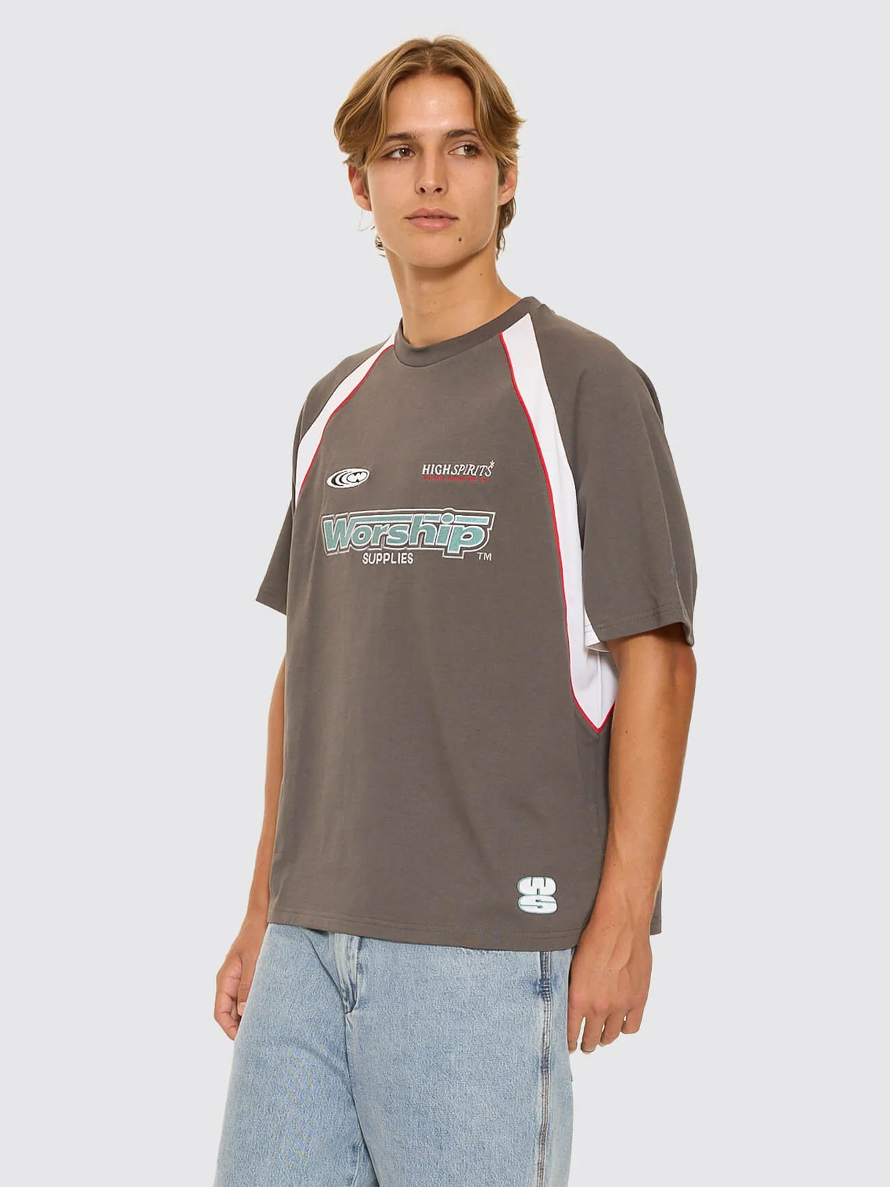 Burner Oversize Raglan Panel Tee - Worn Black - Image 4