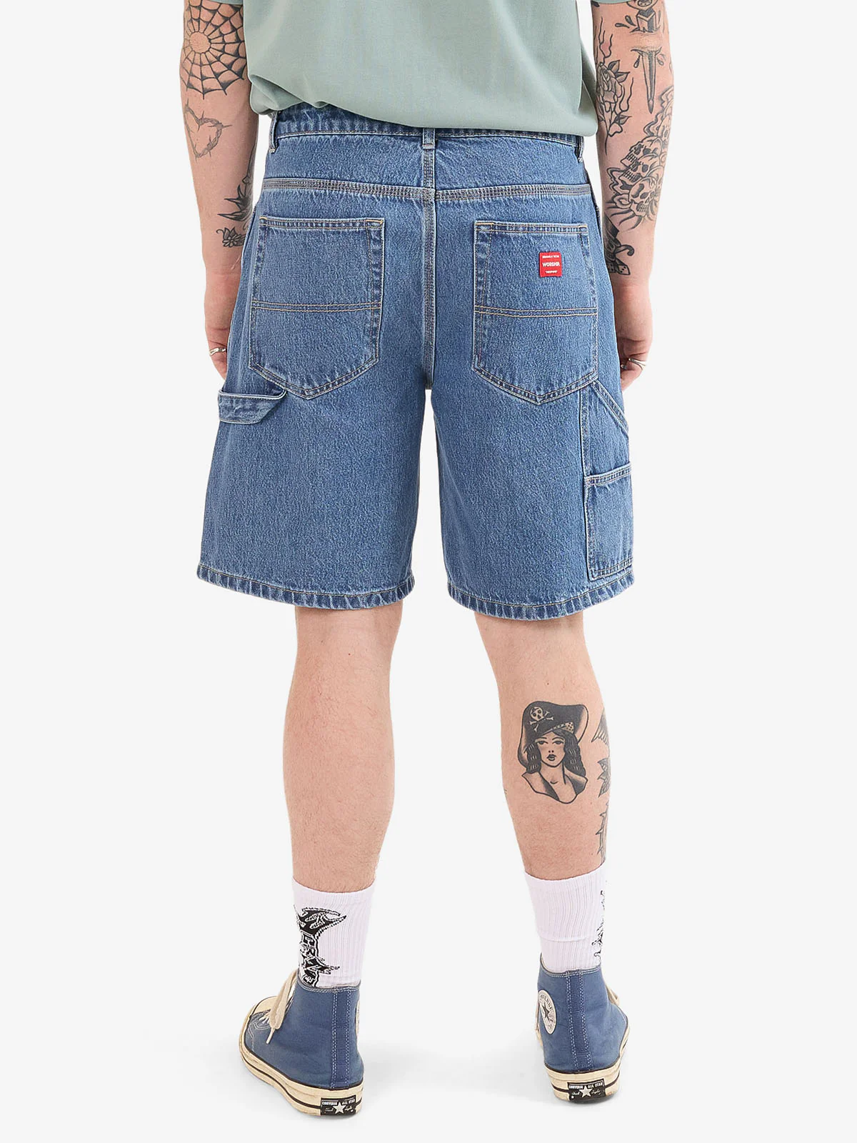 Carpenter Jean Short - Steady Mid Blue - Image 2