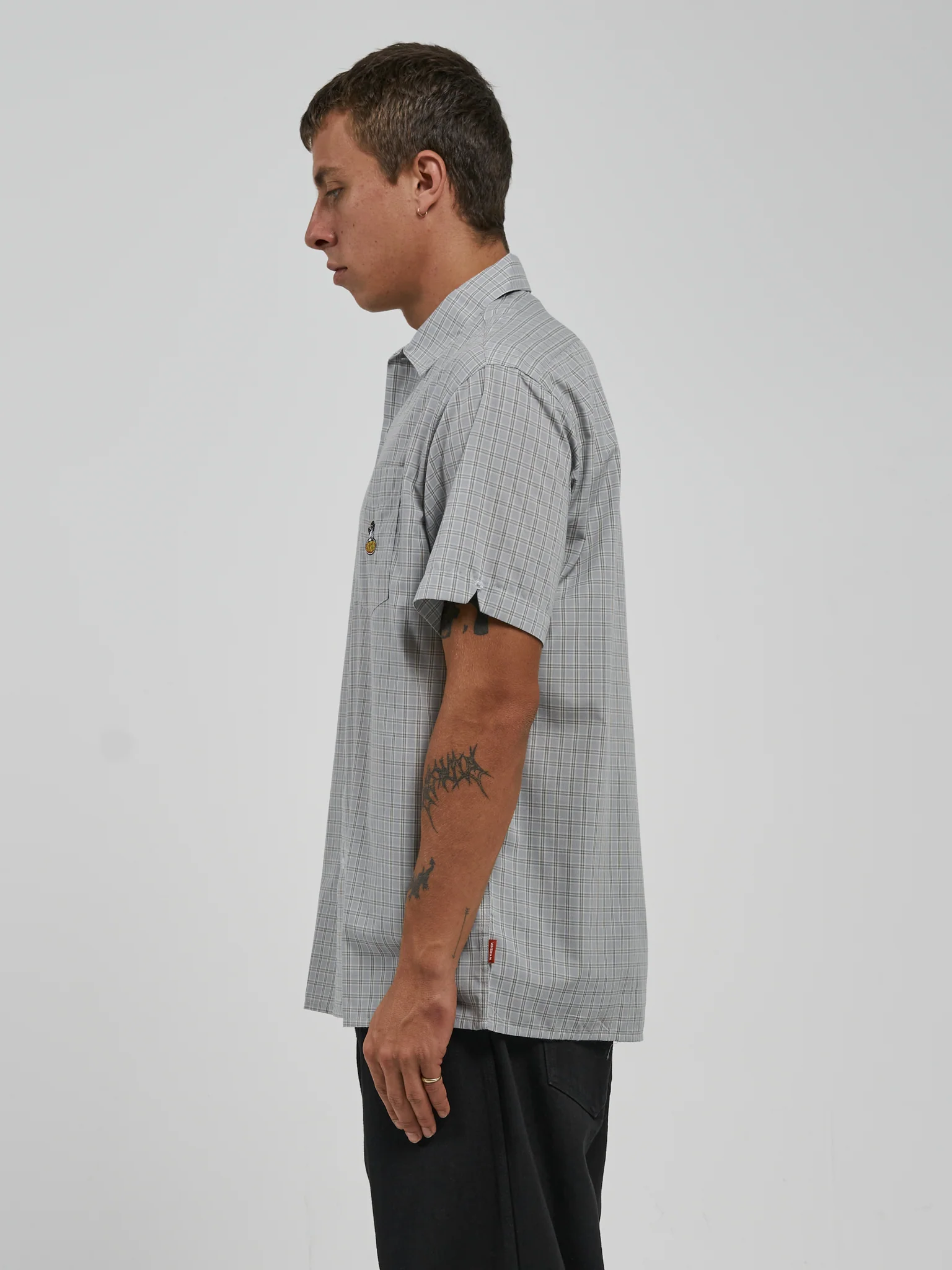Check In Short Sleeve Shirt - Grey - Image 3