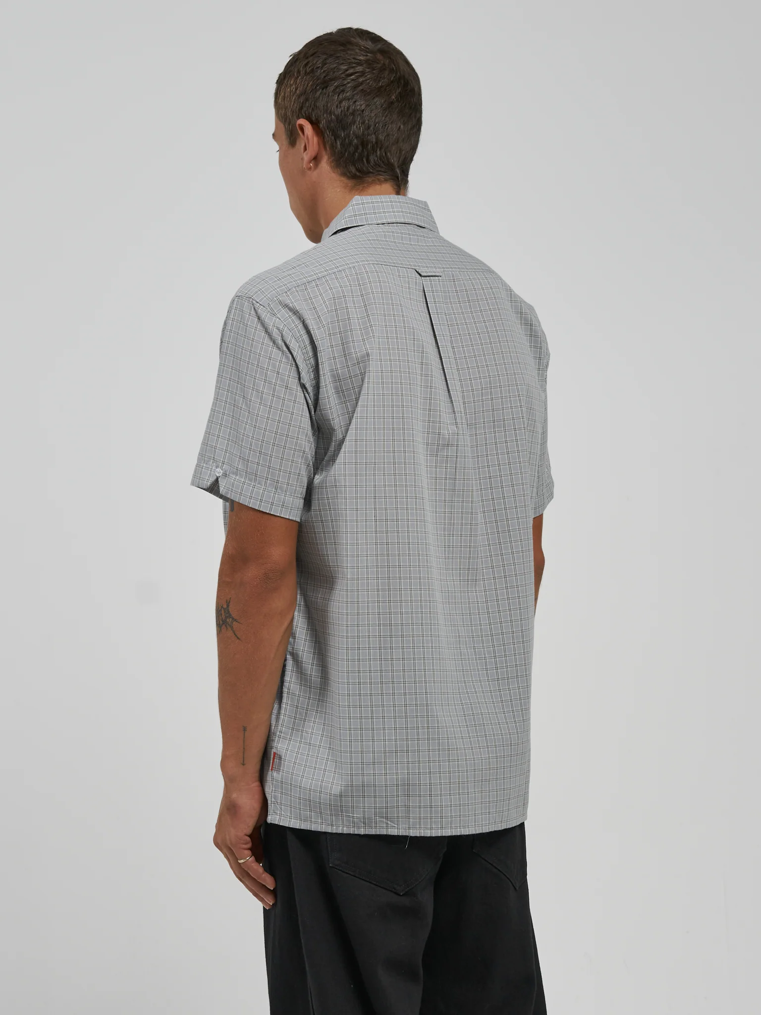 Check In Short Sleeve Shirt - Grey - Image 4