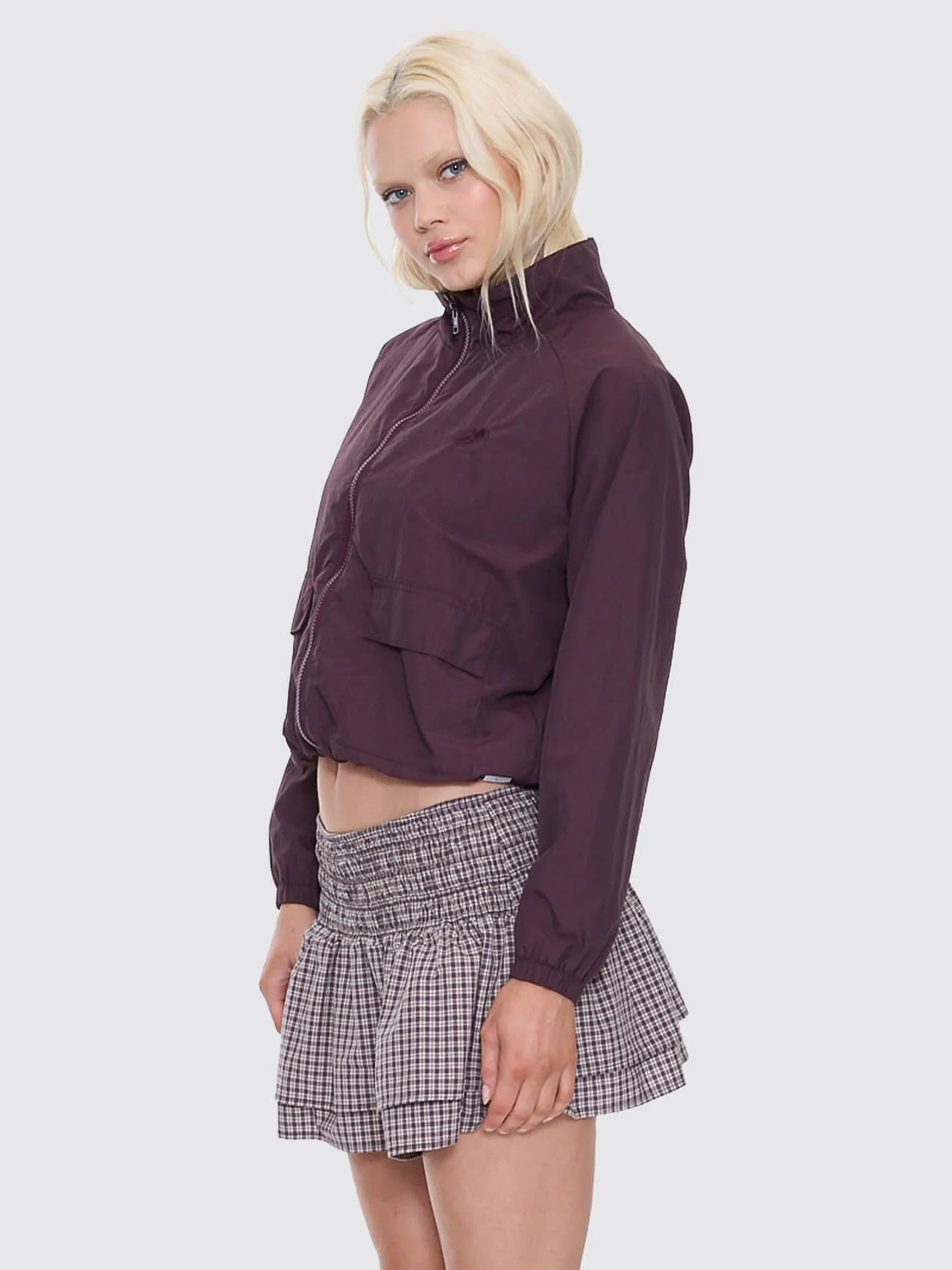 Cheek Parachute Jacket - Blackberry - Image 6
