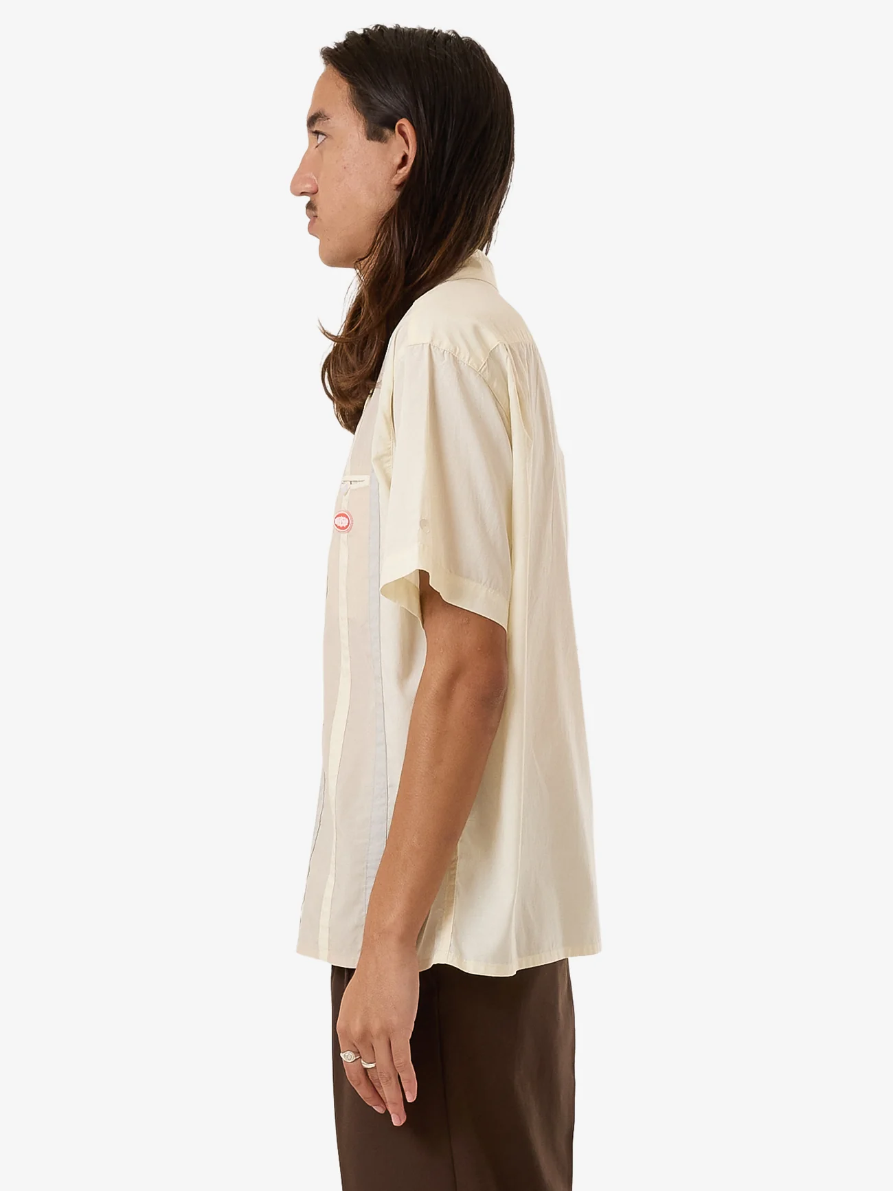 Cherio Panel Bowling Shirt - Bone - Image 4