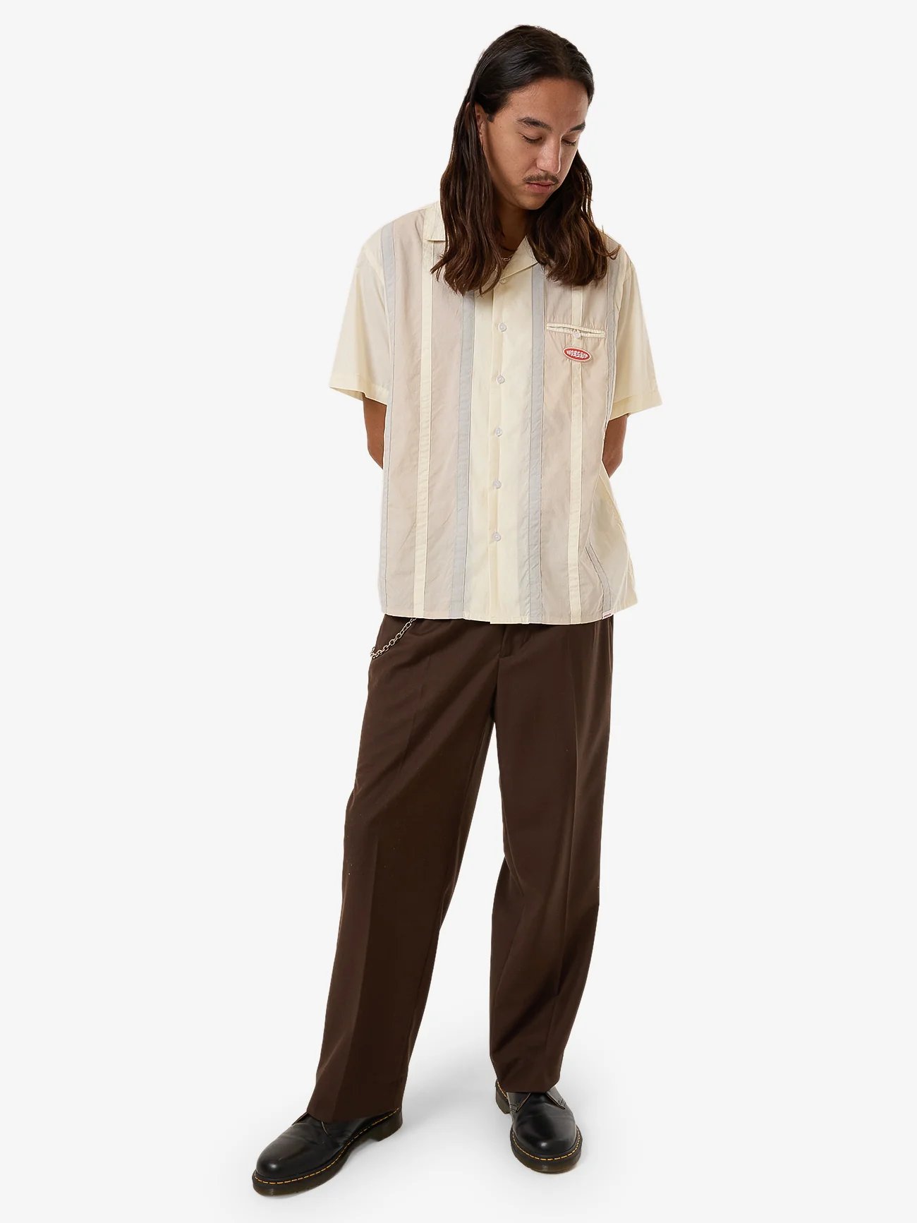 Cherio Panel Bowling Shirt - Bone - Image 6