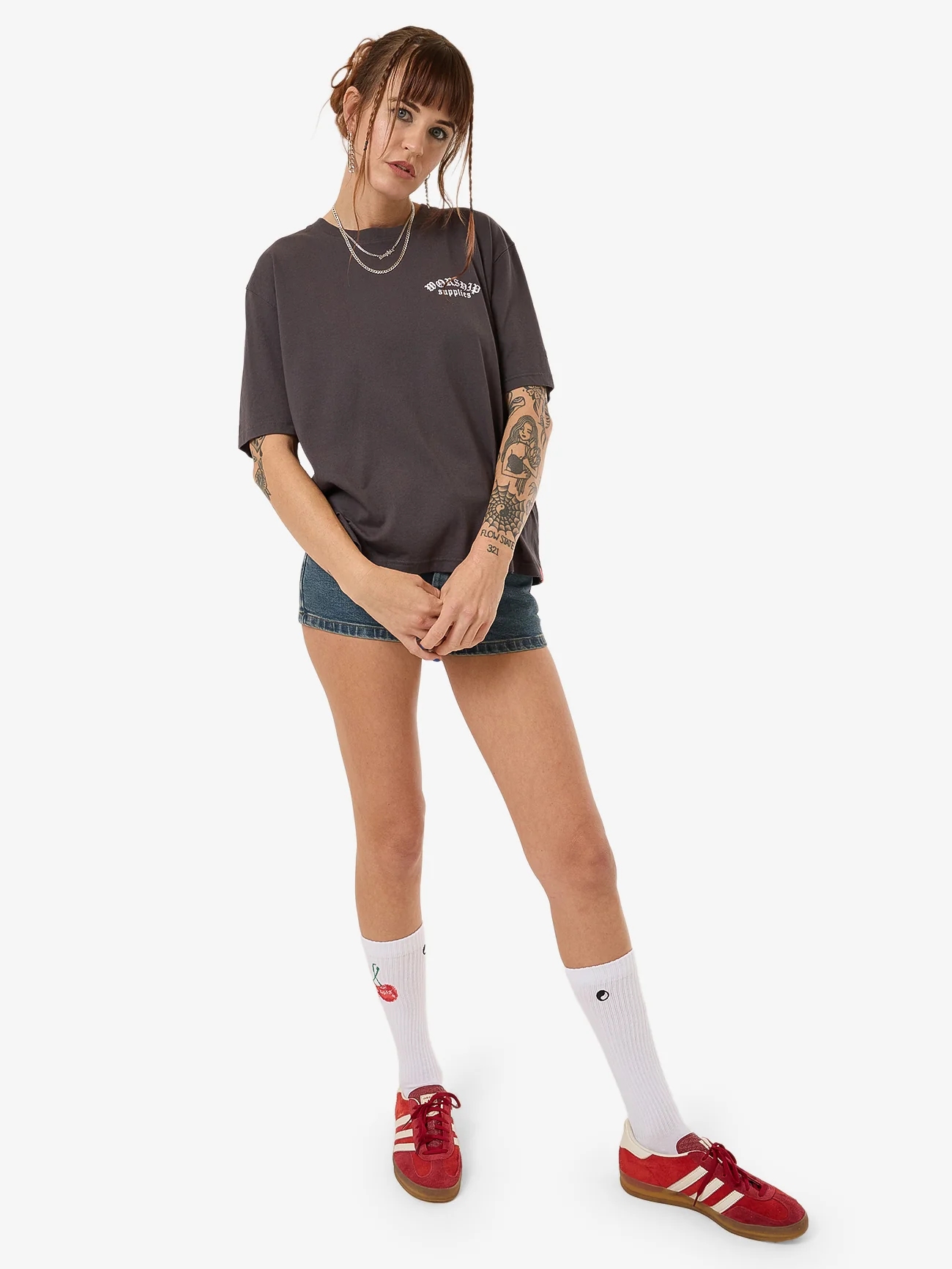 Cherio Regular Fit Tee - Worn Black - Image 5