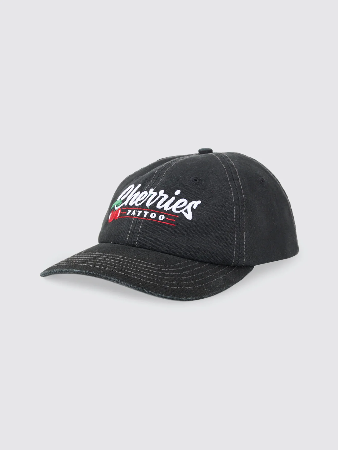 Cherries Tattoo Hat - Black - Image 2
