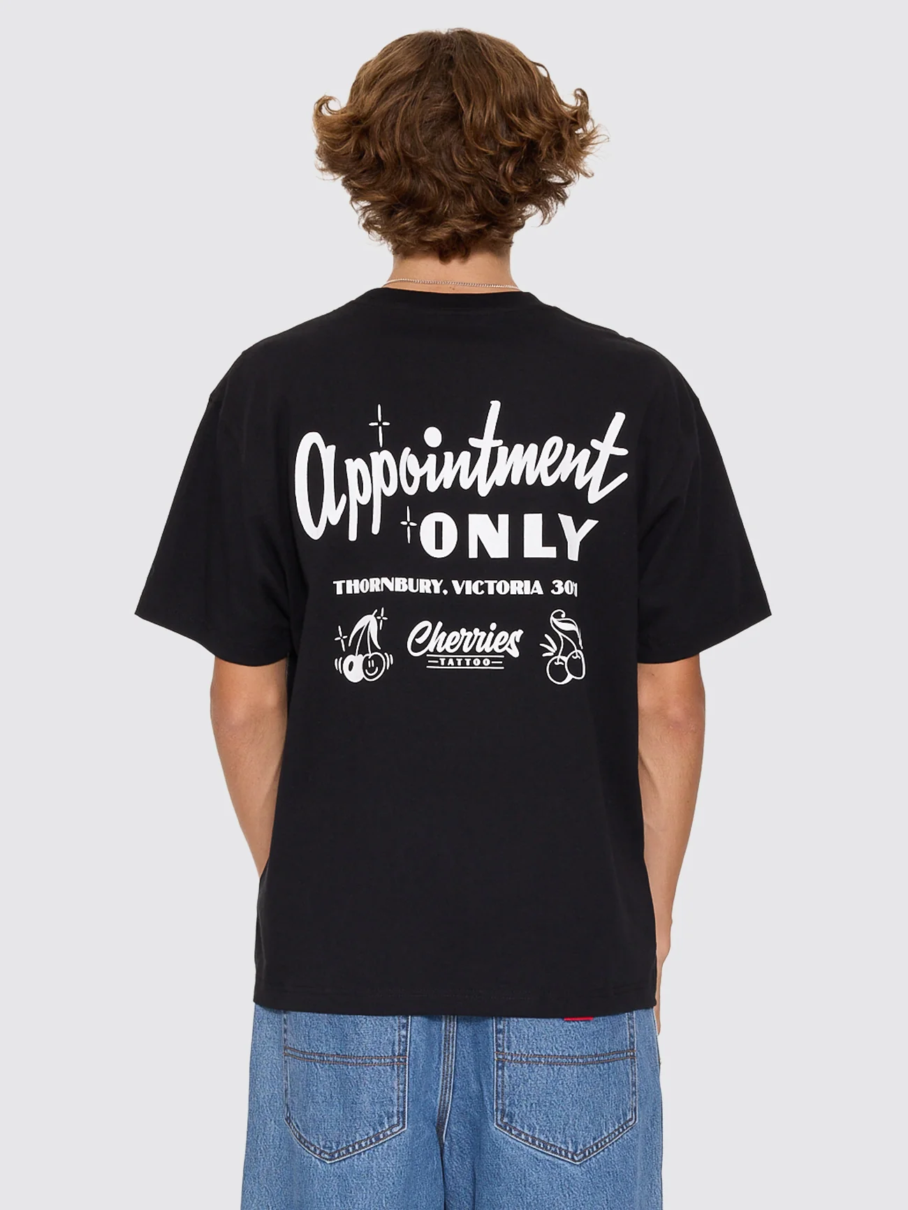 Cherries Tattoo Tee - Black - Image 5