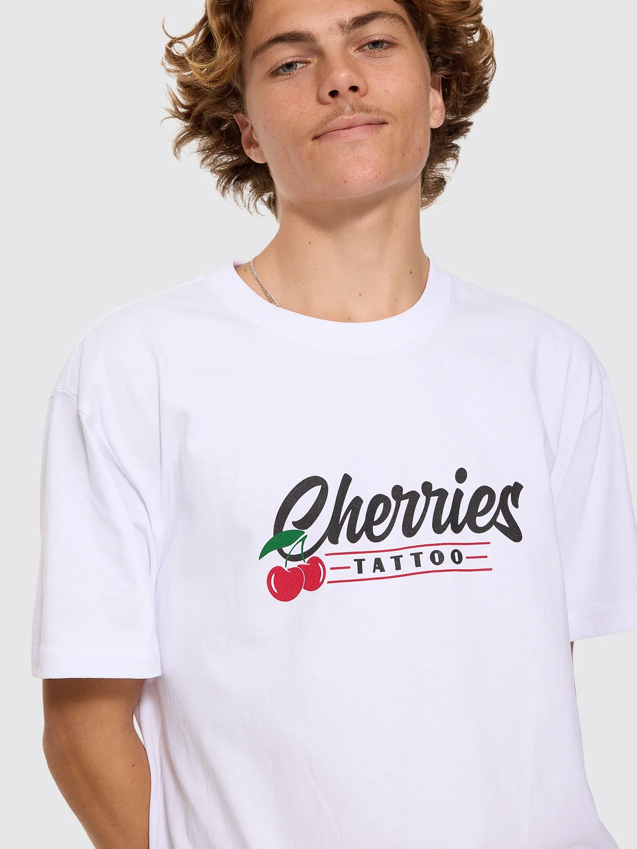 Cherries Tattoo Tee - White - Image 3