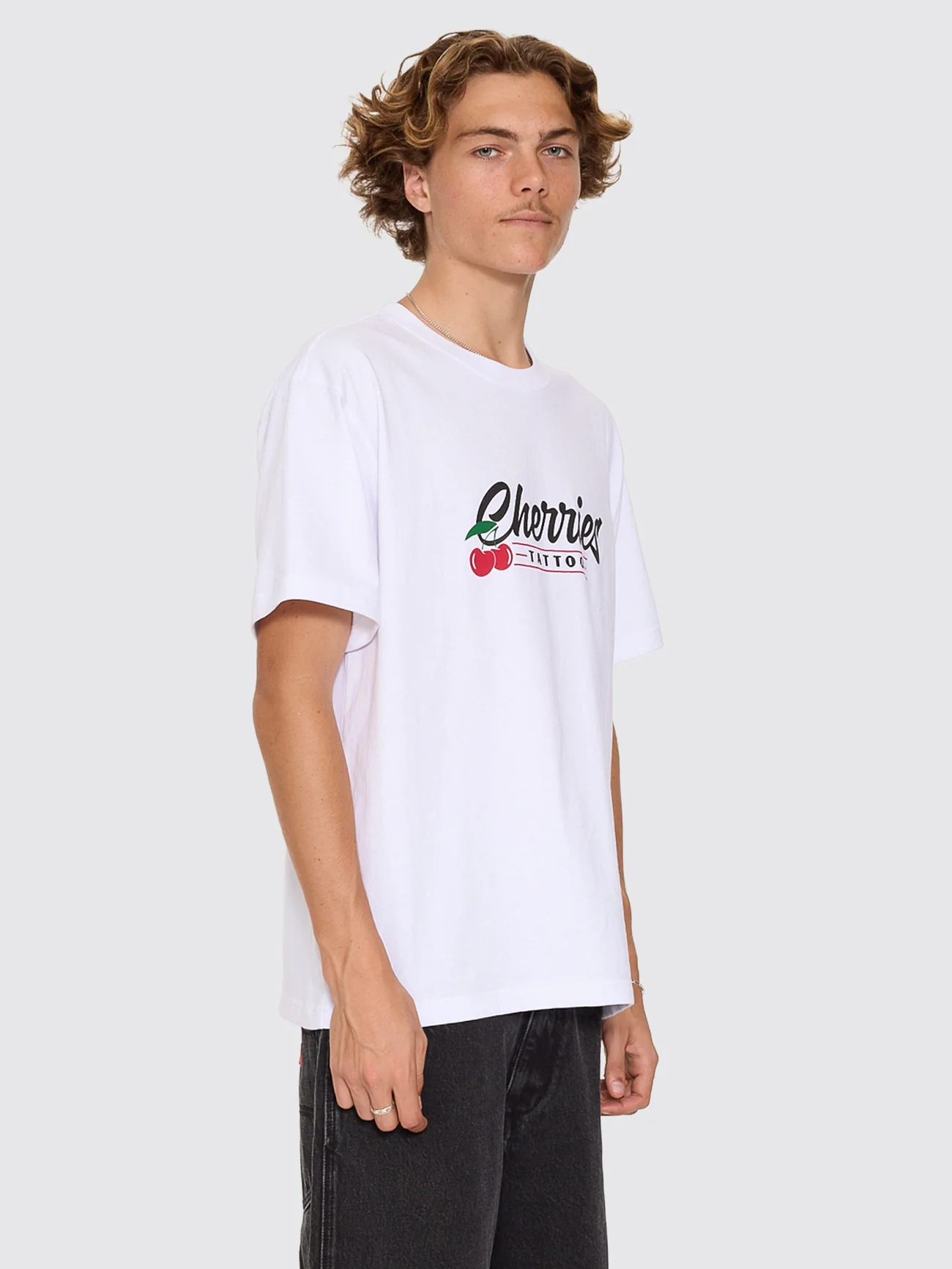Cherries Tattoo Tee - White - Image 6