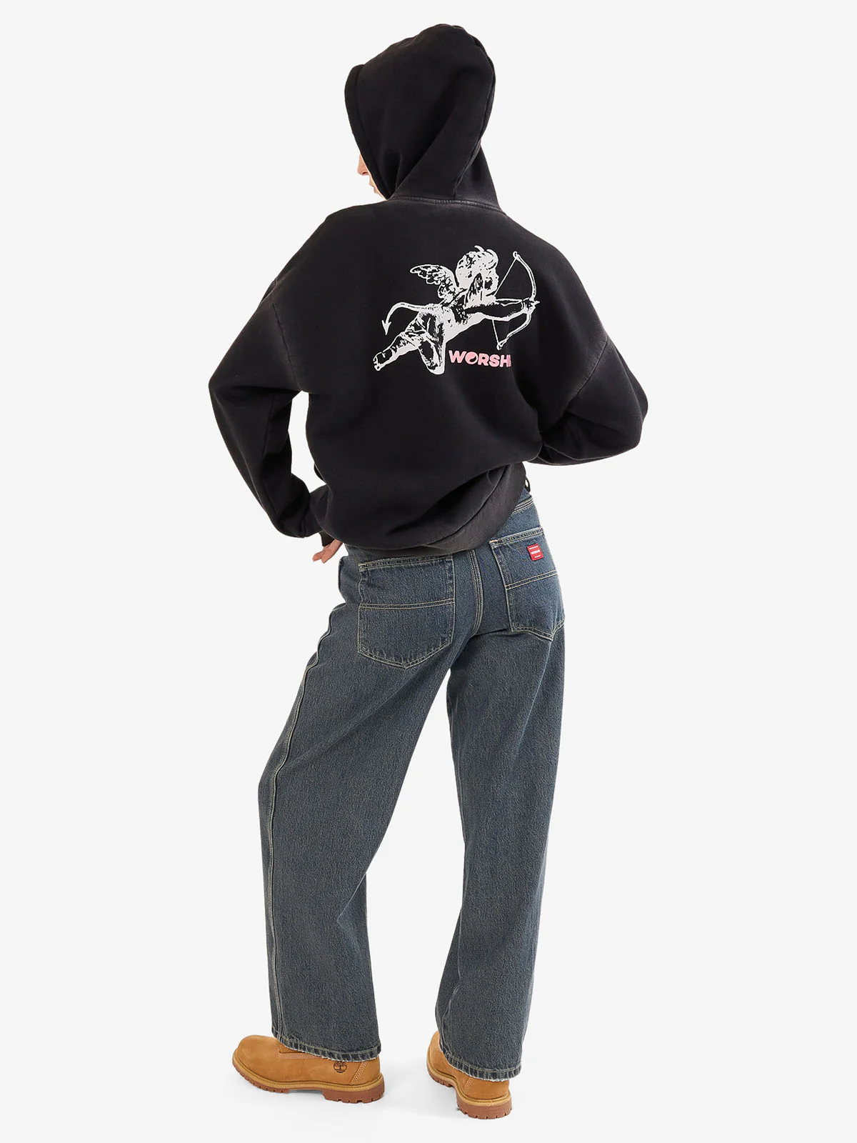 Cherub Box Fit Hood - Black Vintage Fade - Image 5