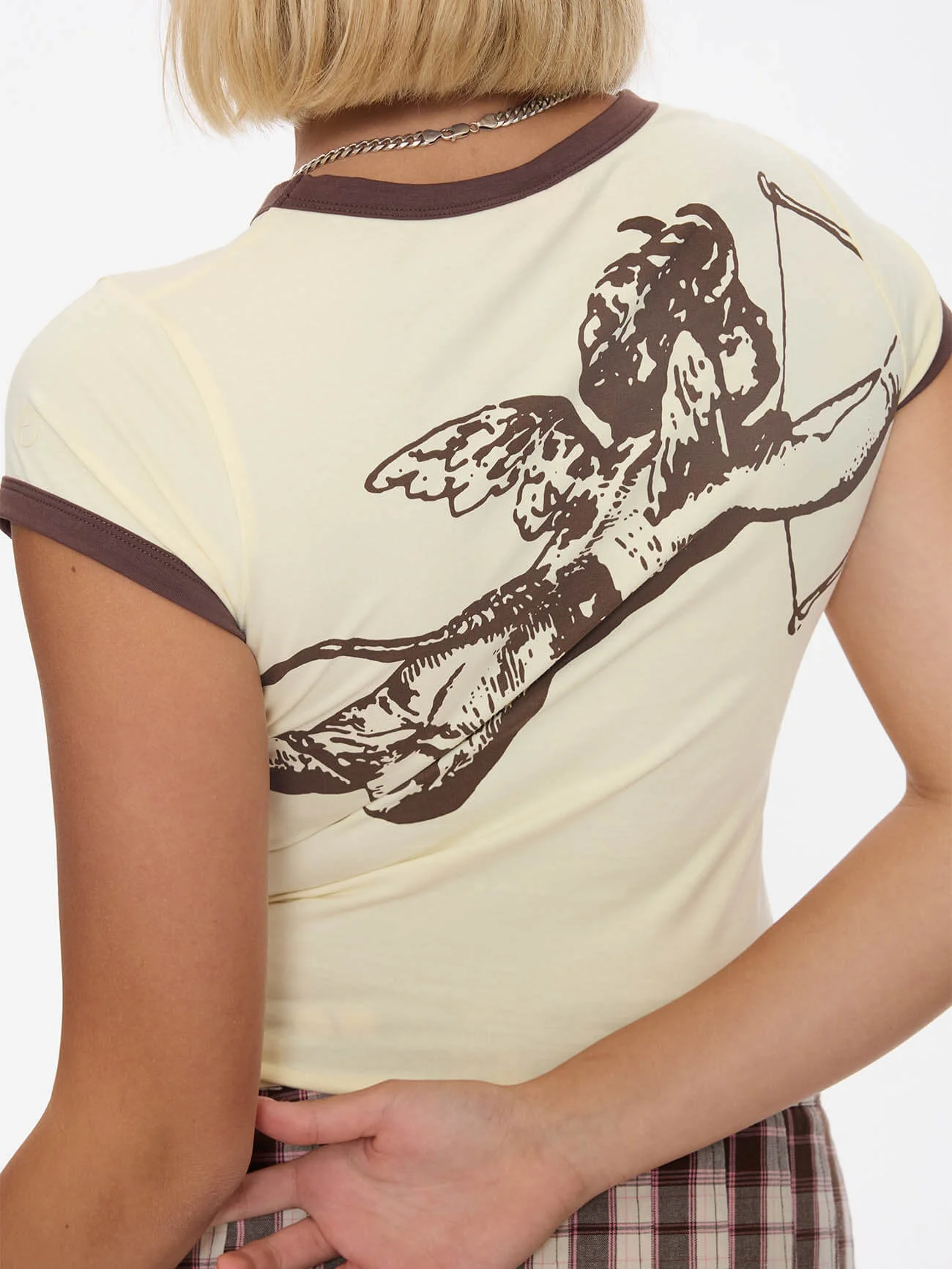 Cherub Cap Sleeve Ringer - Lemon Icing - Image 2