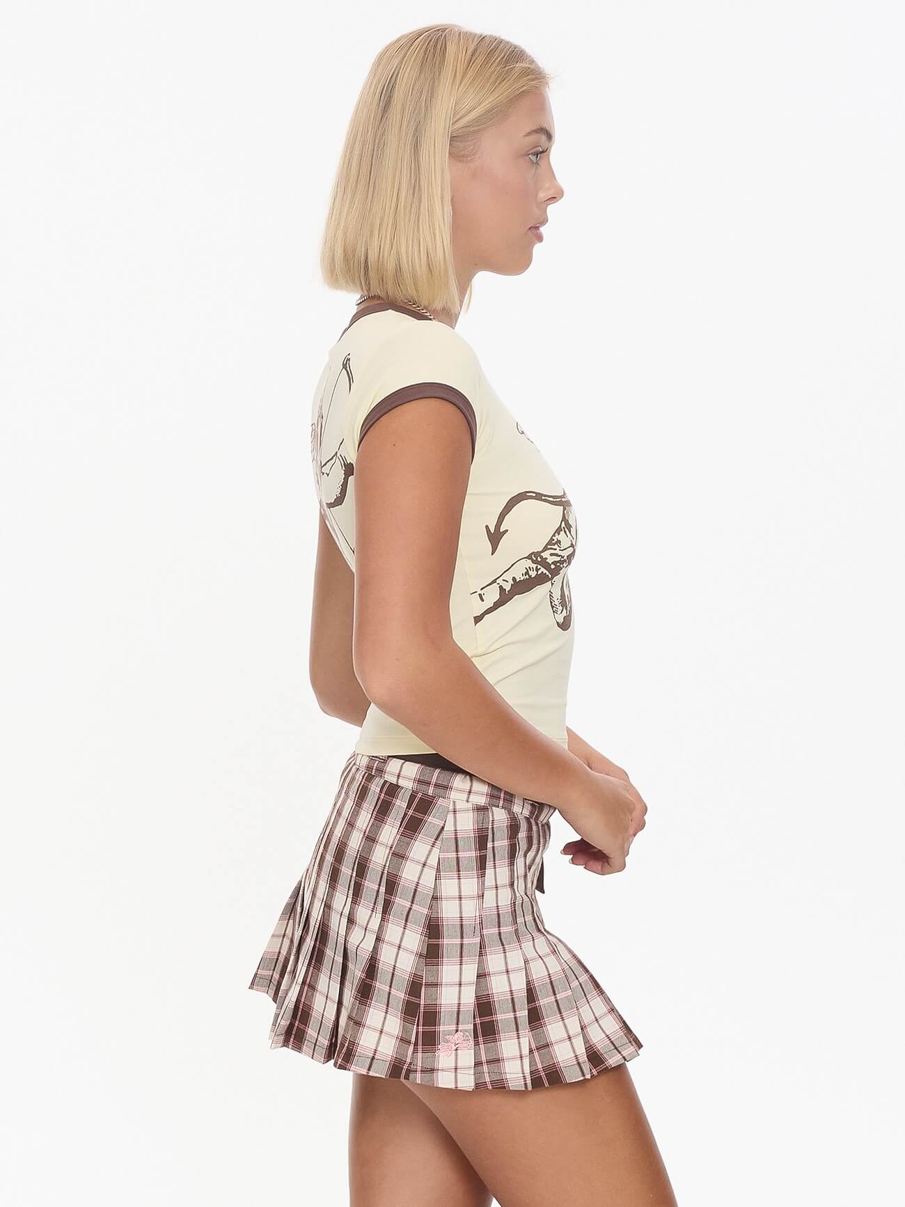 Cherub Cap Sleeve Ringer - Lemon Icing - Image 5
