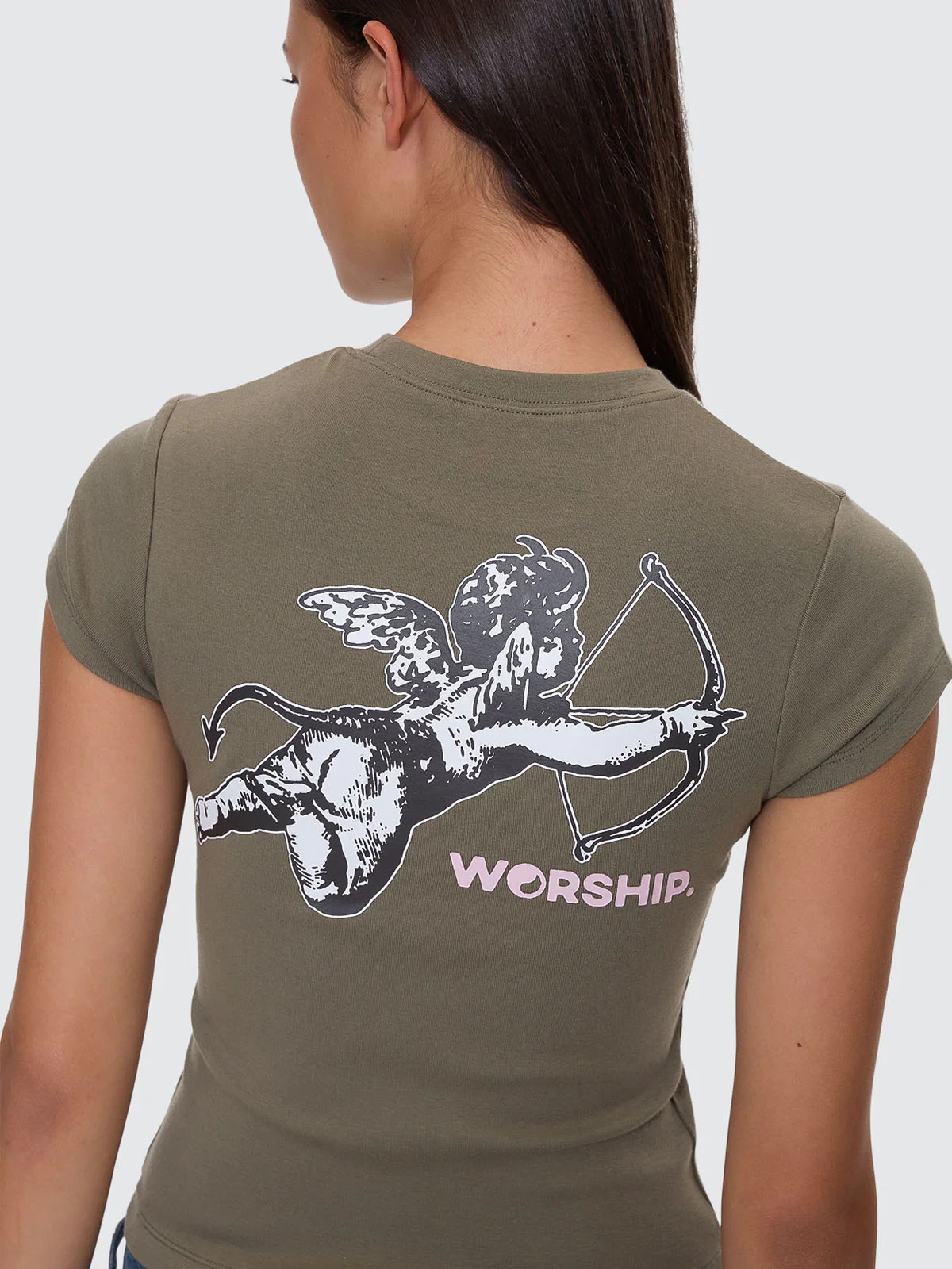 Cherub Cap Sleeve Tee - Kelp - Image 2