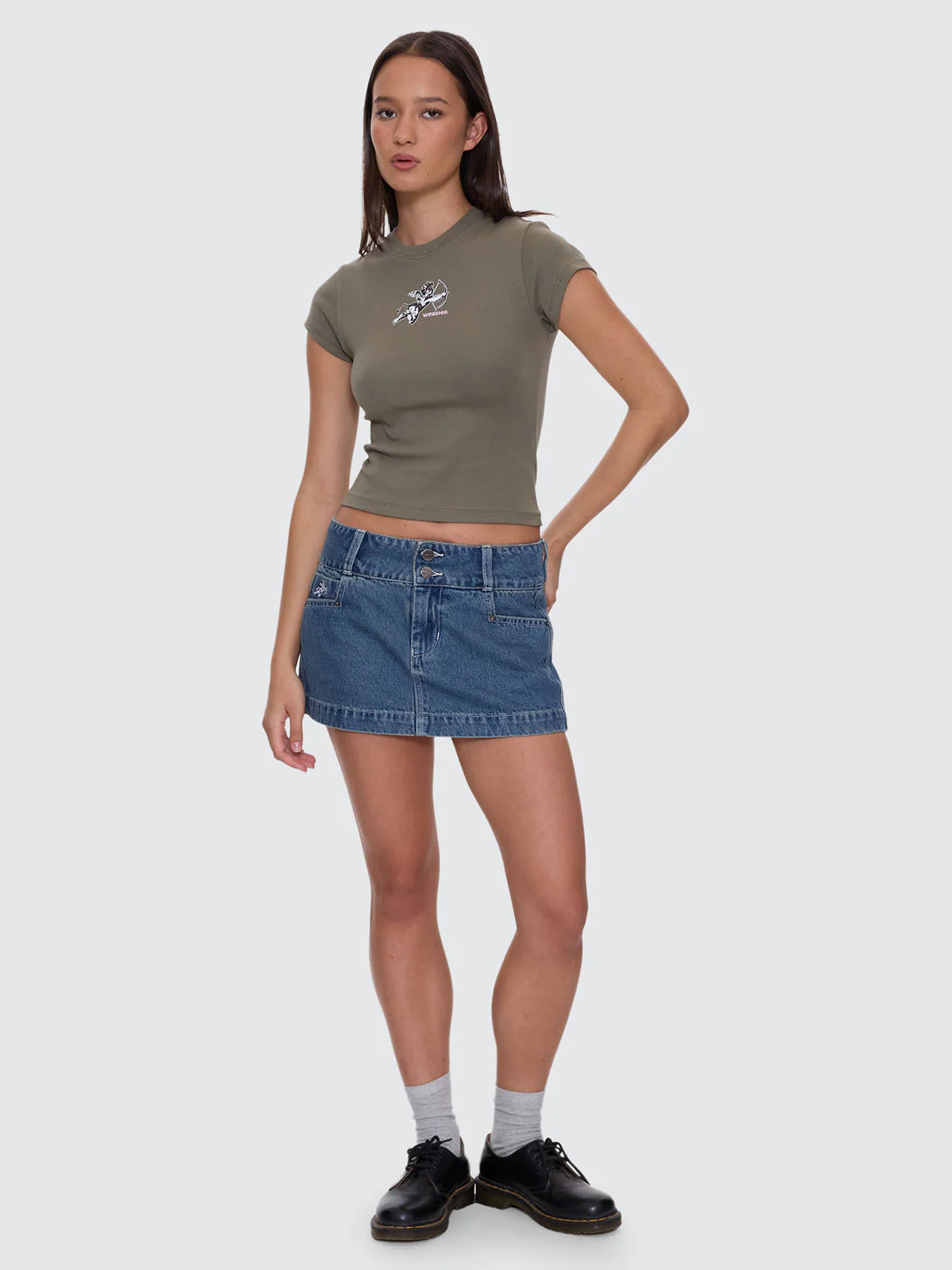Cherub Cap Sleeve Tee - Kelp - Image 3