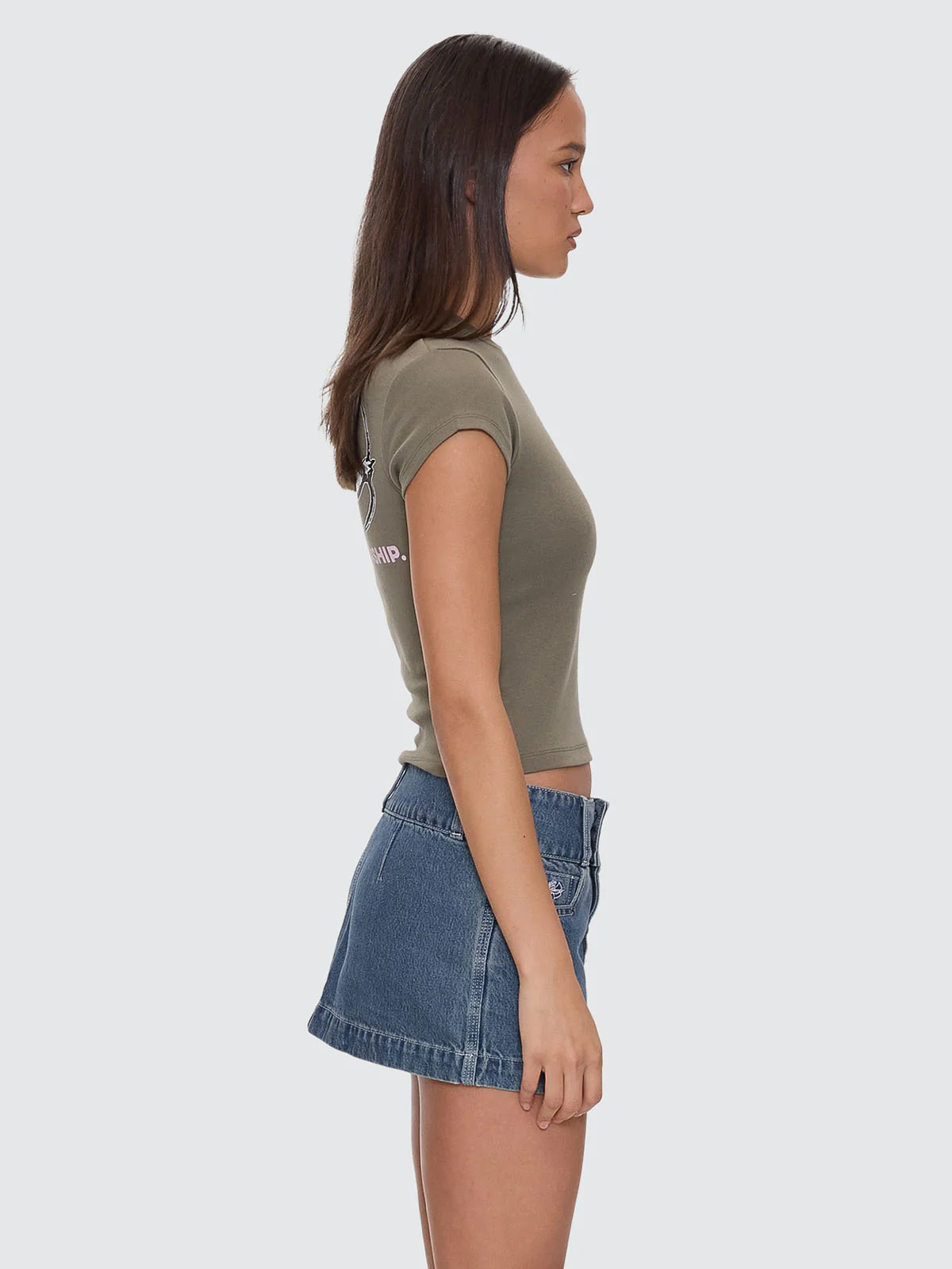Cherub Cap Sleeve Tee - Kelp - Image 6