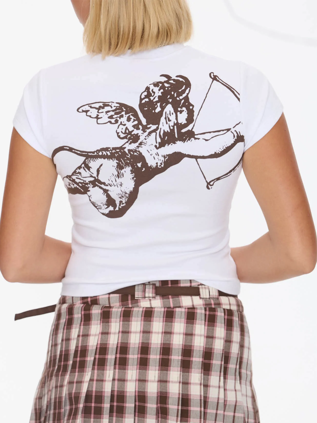 Cherub Cap Sleeve Tee - White - Image 2