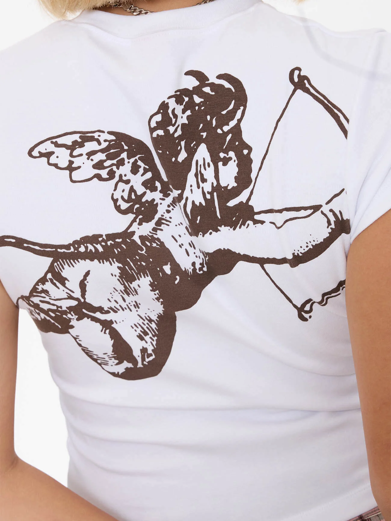 Cherub Cap Sleeve Tee - White - Image 7