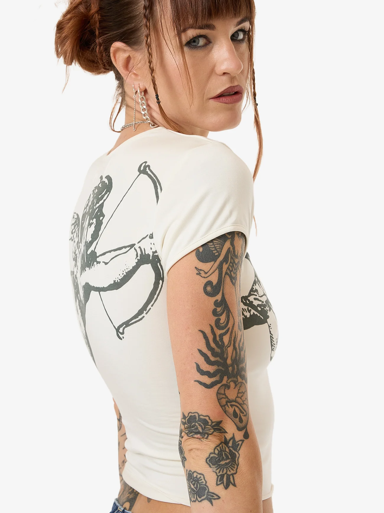 Cherub Cap Sleeve Tee - Bone - Image 7