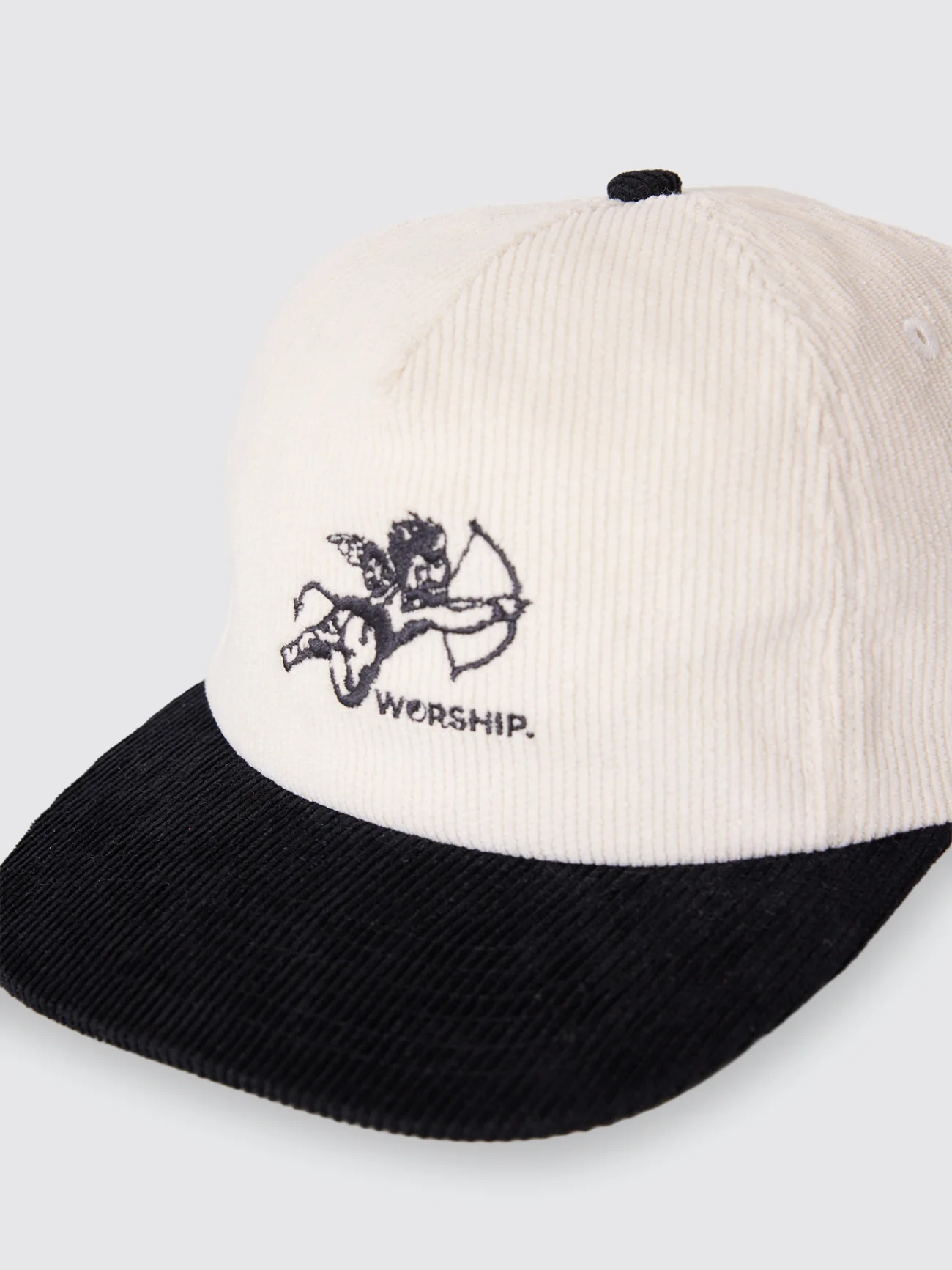 Cherub Cord Hat - Cream/Black - Image 8