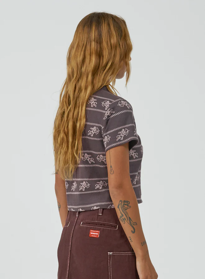 Cherub Jacquard Stripe Polo - Fudge - Image 3