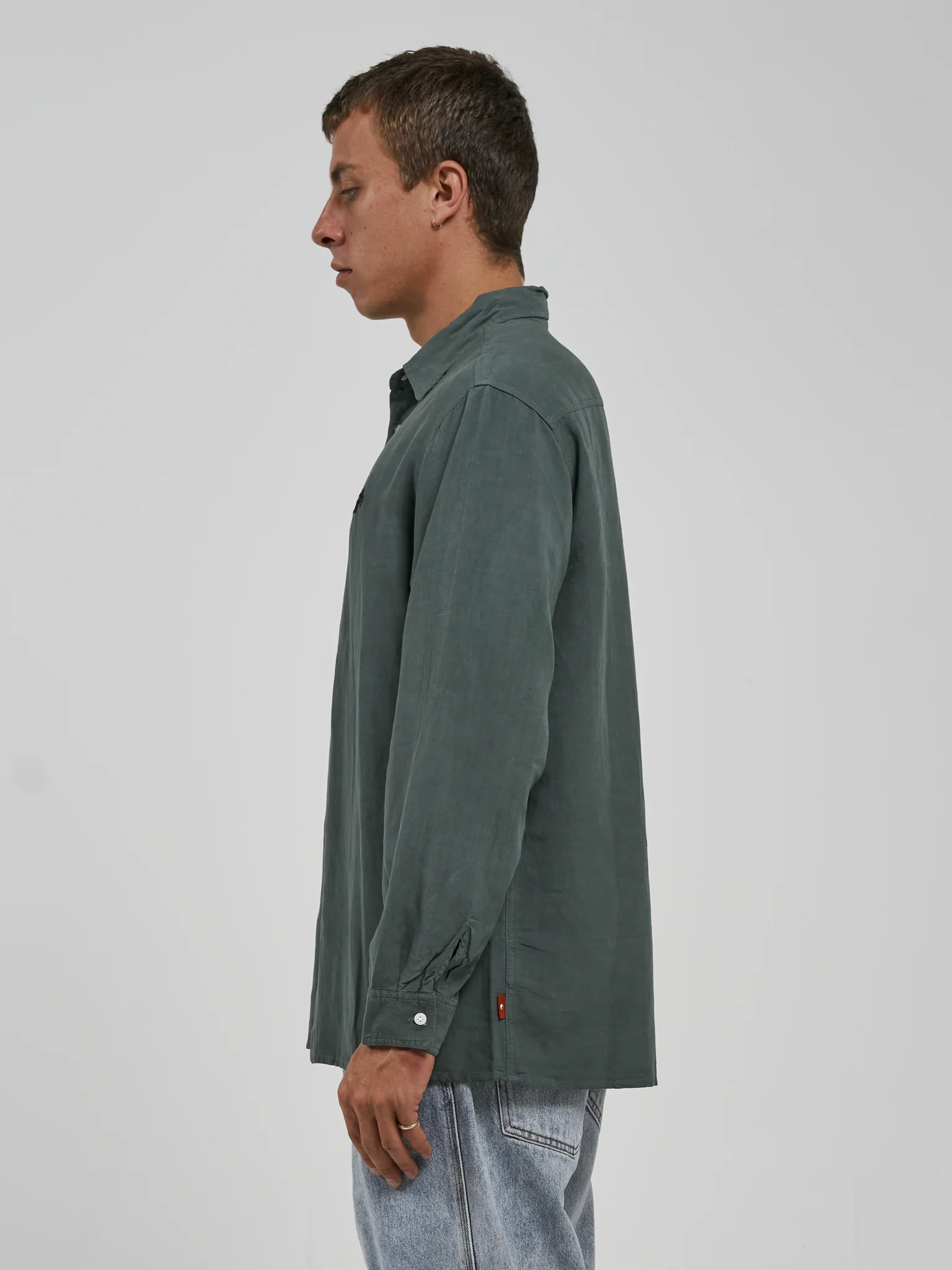 Cherub Long Sleeve Shirt - Hedge Green - Image 3