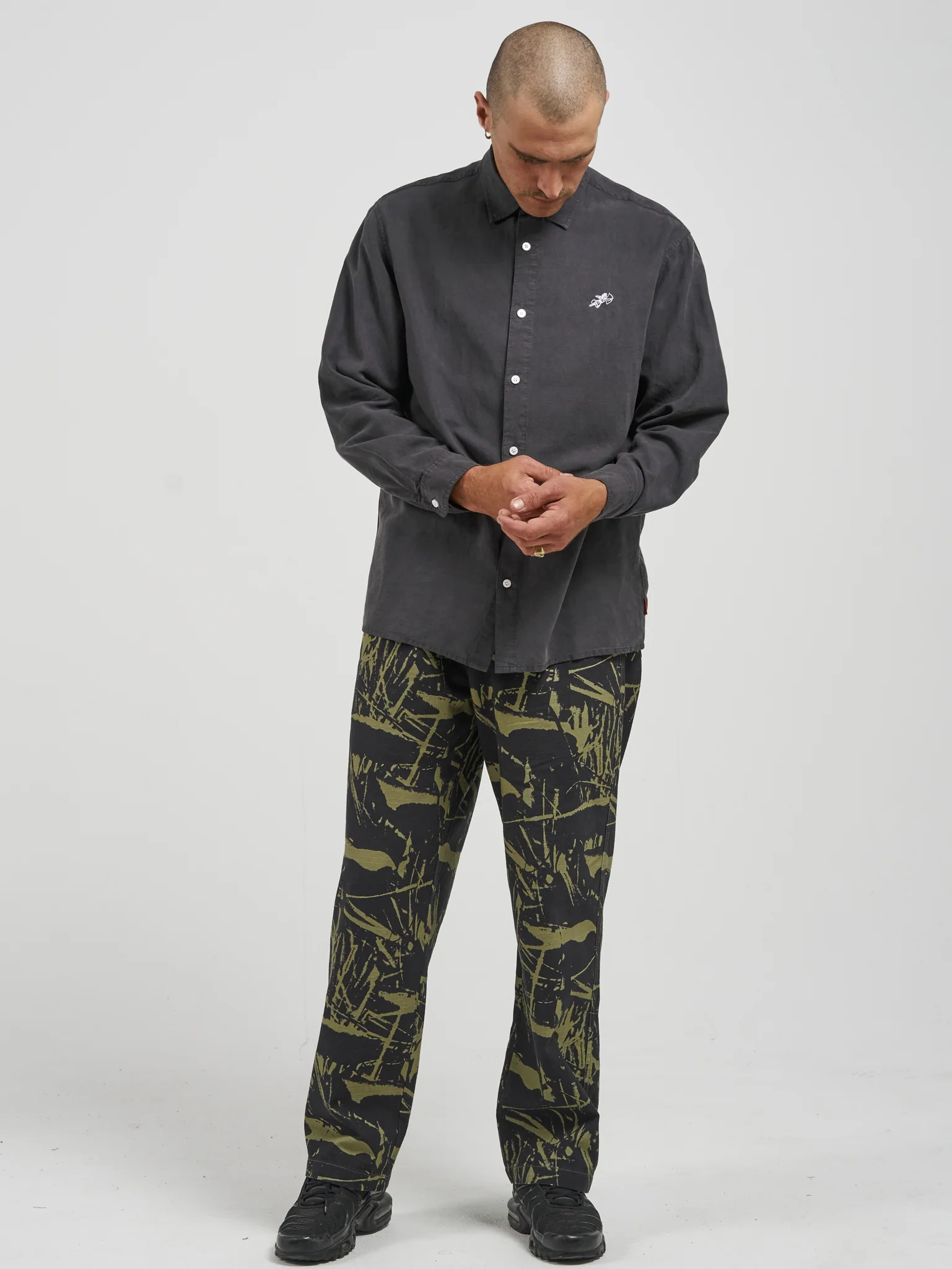 Cherub Long Sleeve Shirt - Worn Black - Image 4