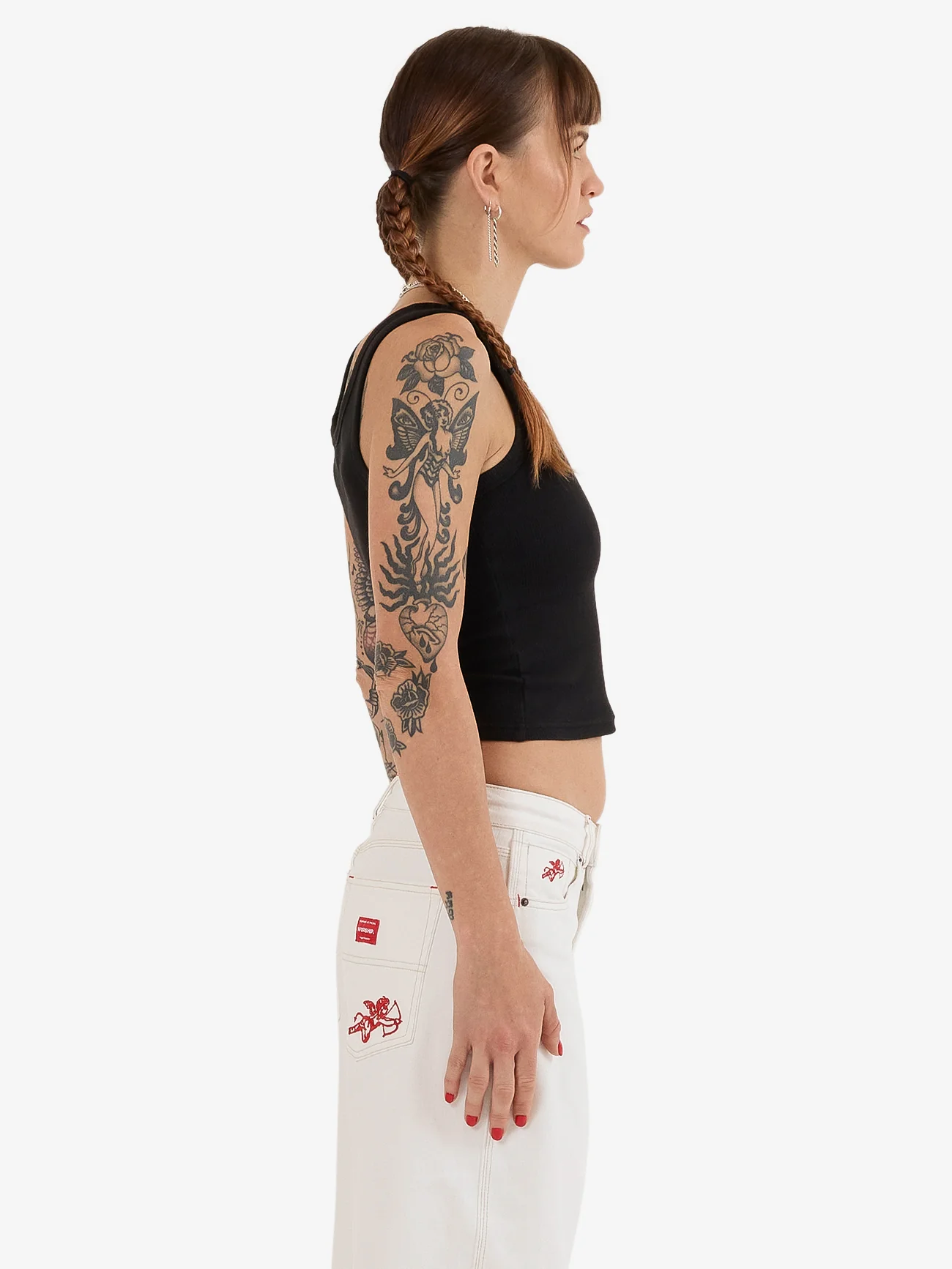 Cherub Longline Tank - Black - Image 4