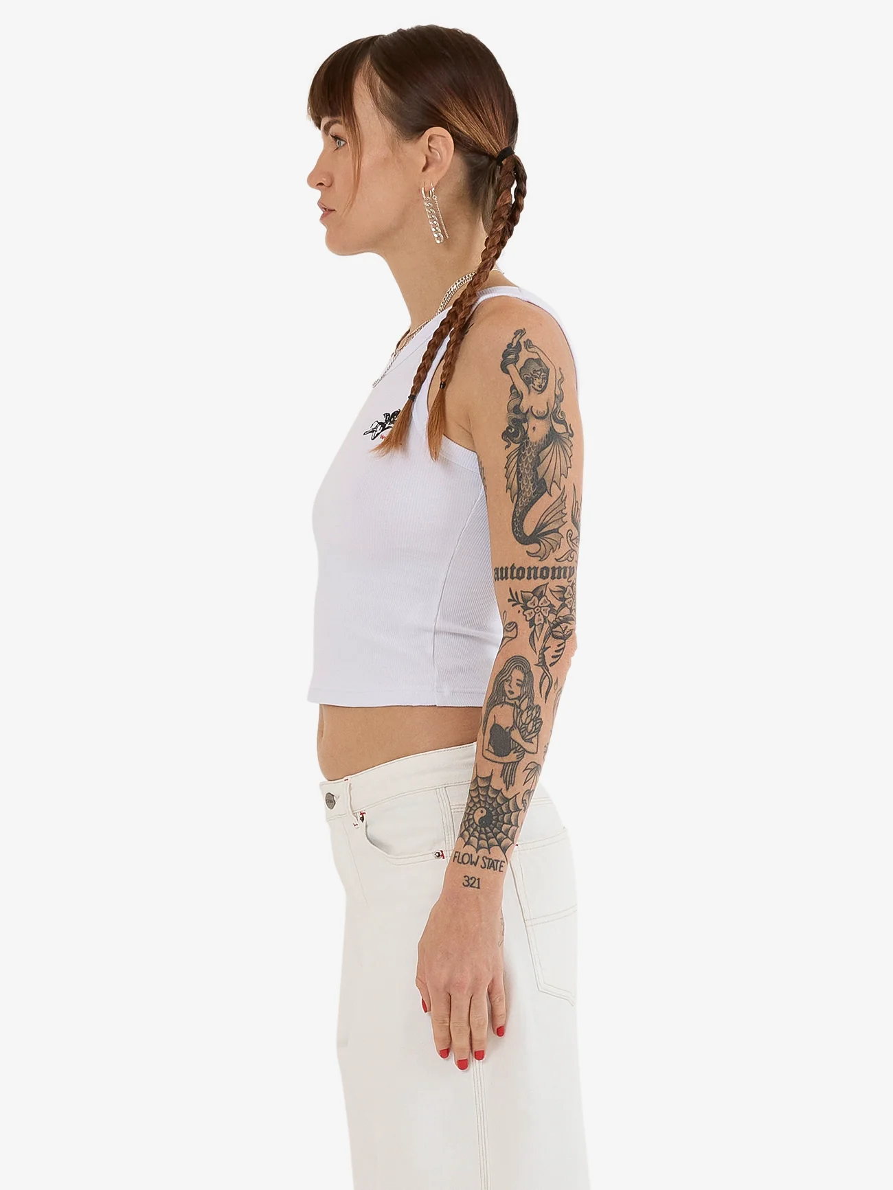 Cherub Longline Tank - White - Image 3