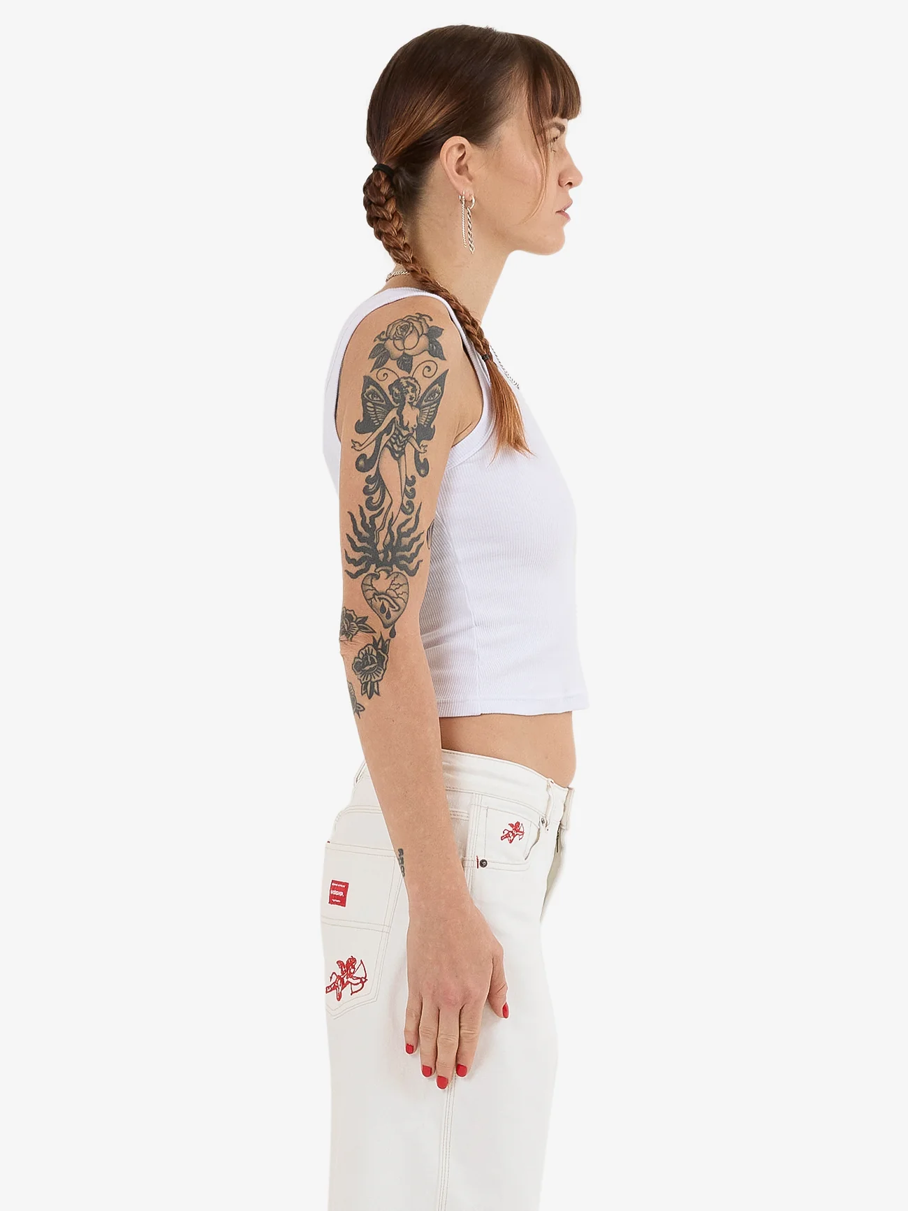 Cherub Longline Tank - White - Image 4