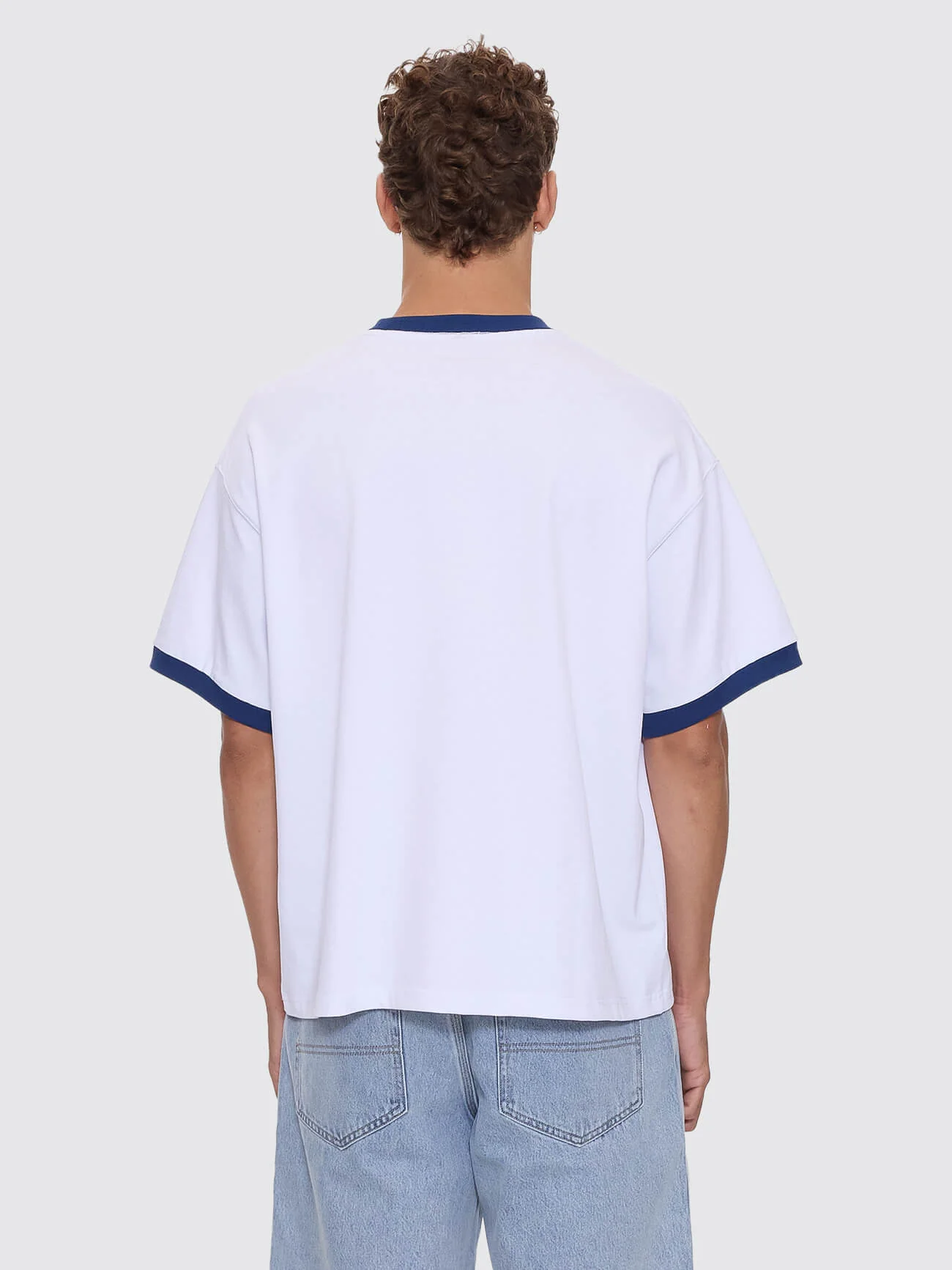 Cherub Oversize Ringer Tee - White - Image 5