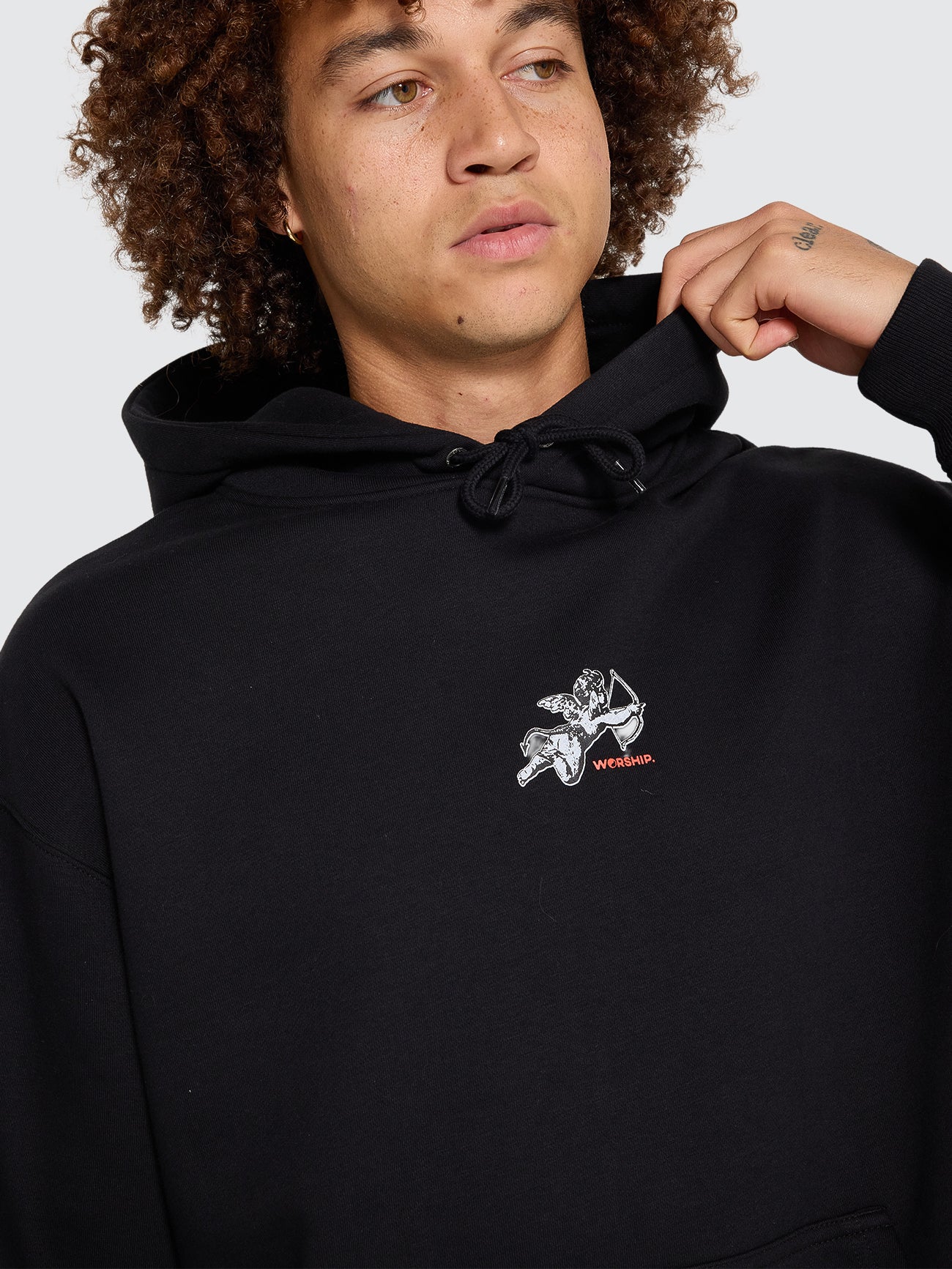 Cherub Pullover Hood - Black - Image 6