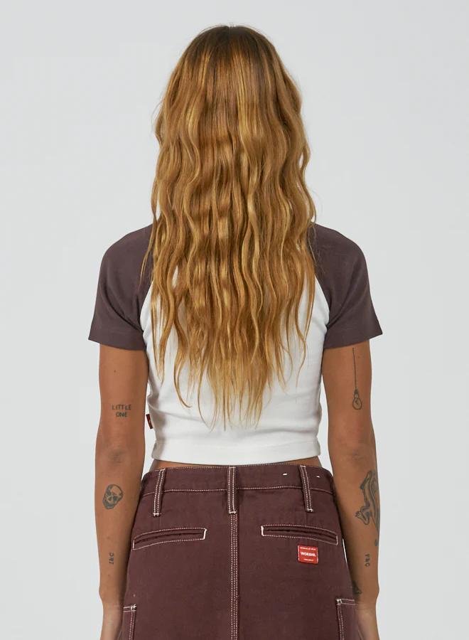 Cherub Raglan Micro Tee - Fudge - Image 3