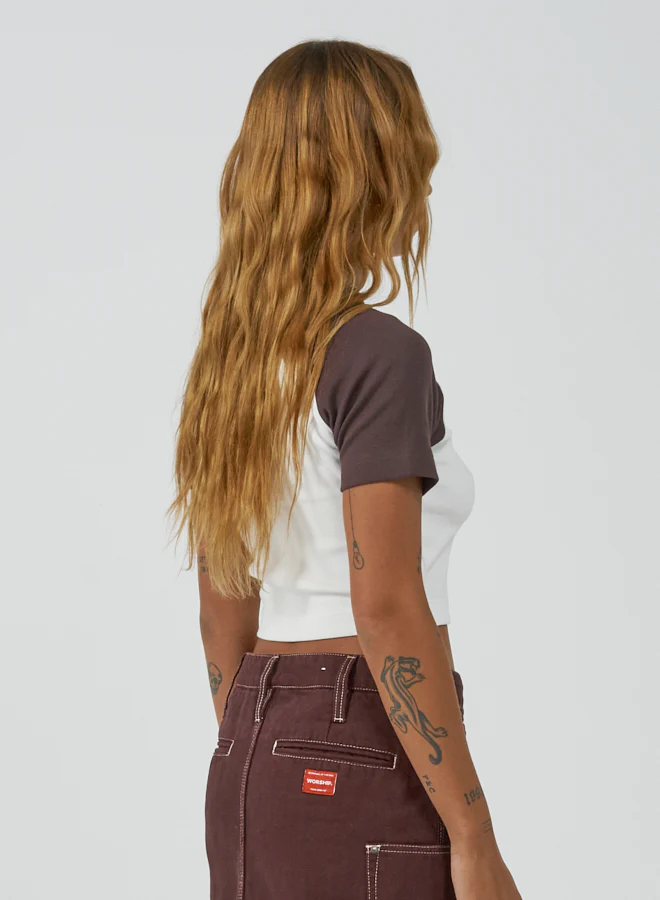 Cherub Raglan Micro Tee - Fudge - Image 4